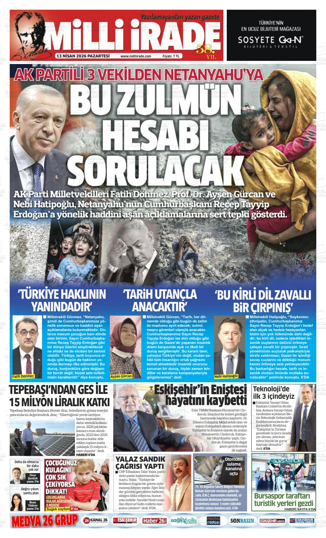 Konya Milliirade 13.04.2026