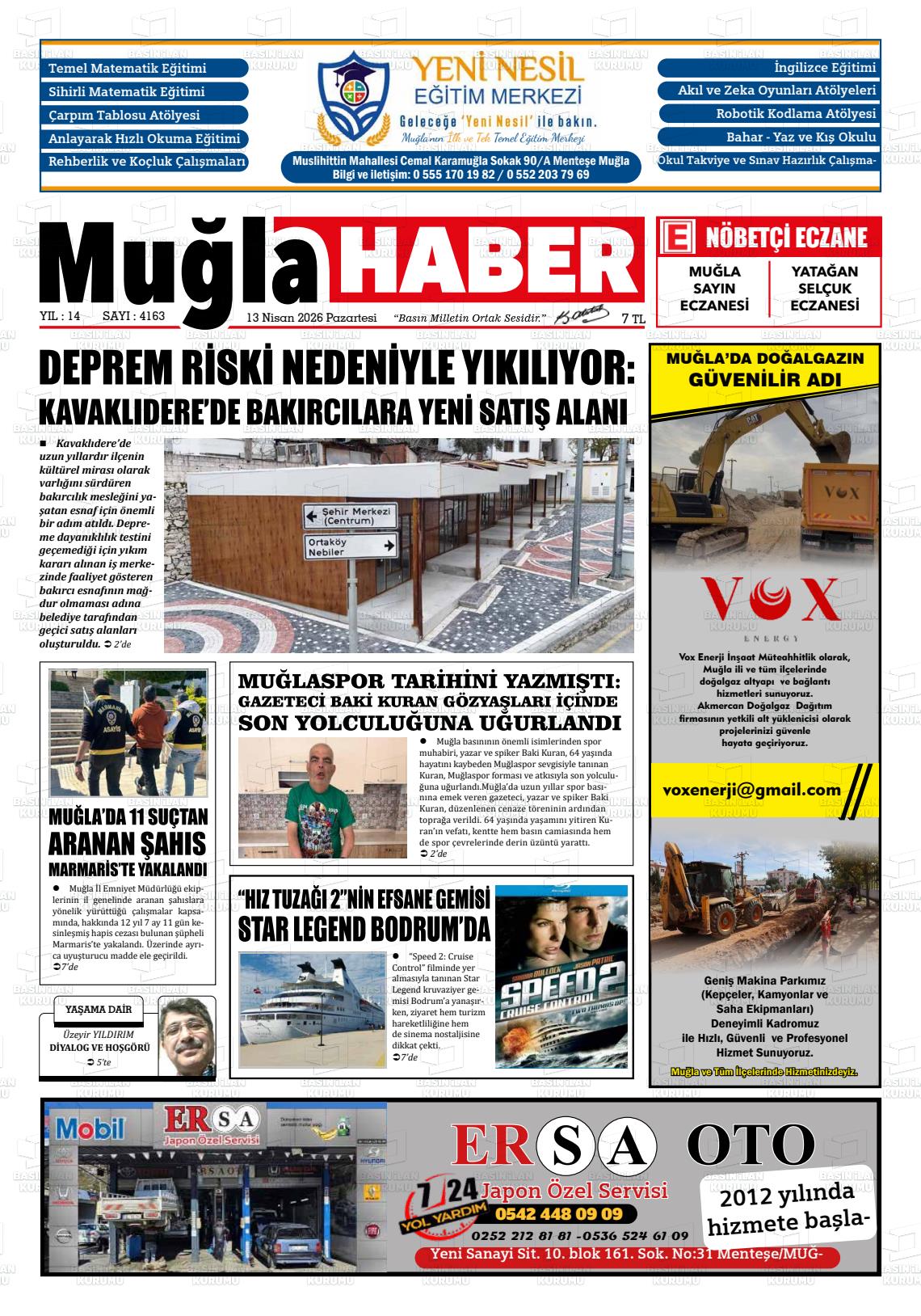 Mugla Haber 13.04.2026