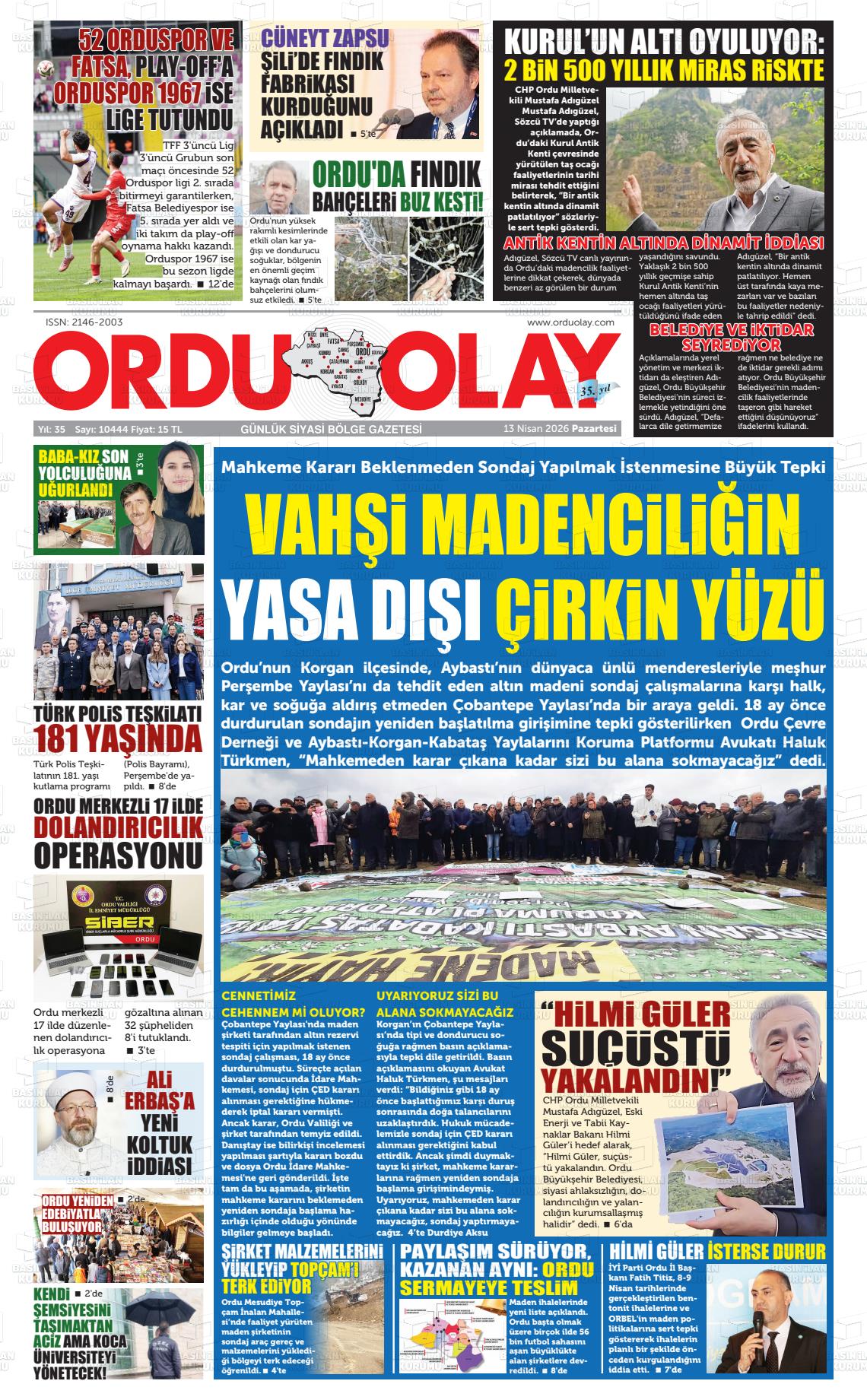 Ordu Olay 13.04.2026