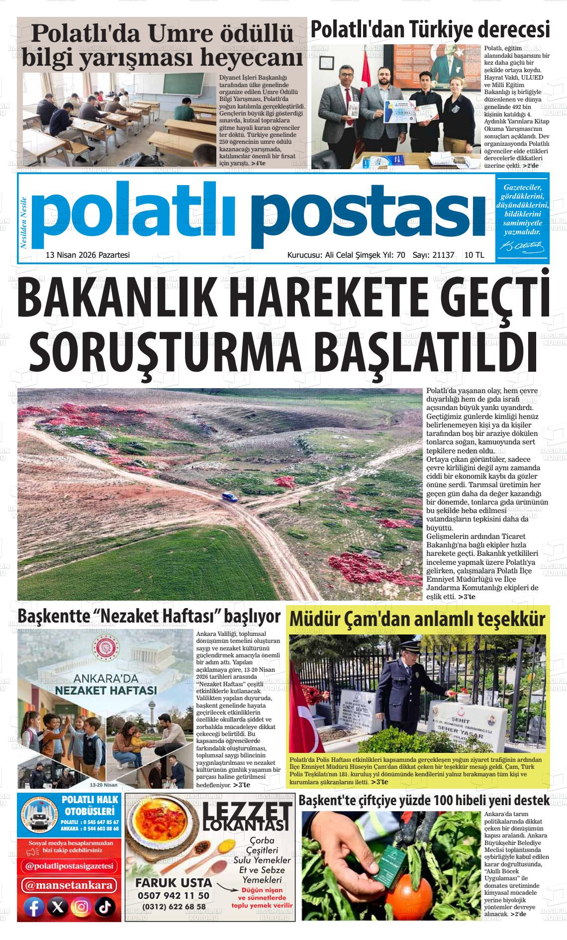 Ankara Polatlipostasi 13.04.2026