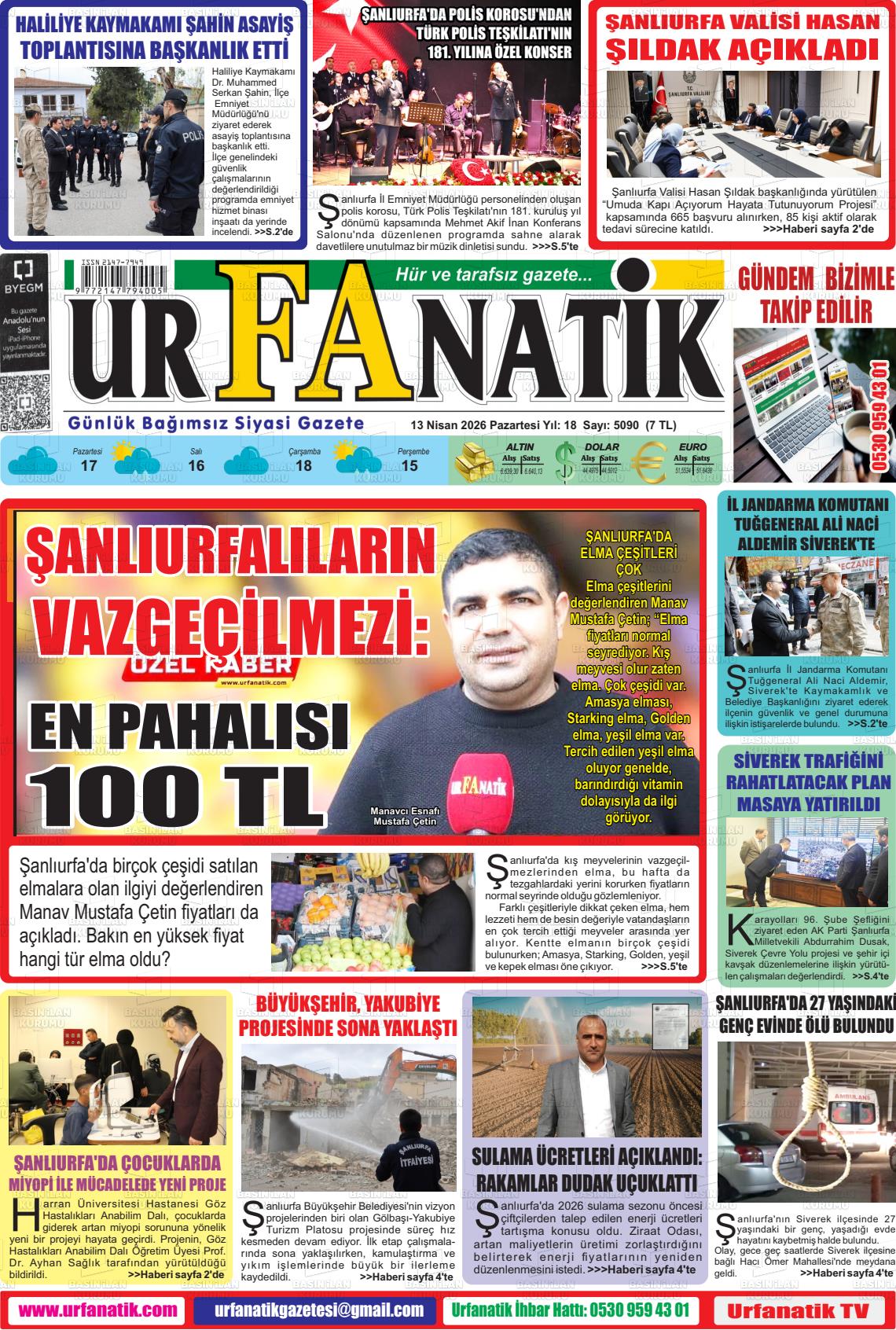 Sanliurfa Urfanatik 13.04.2026
