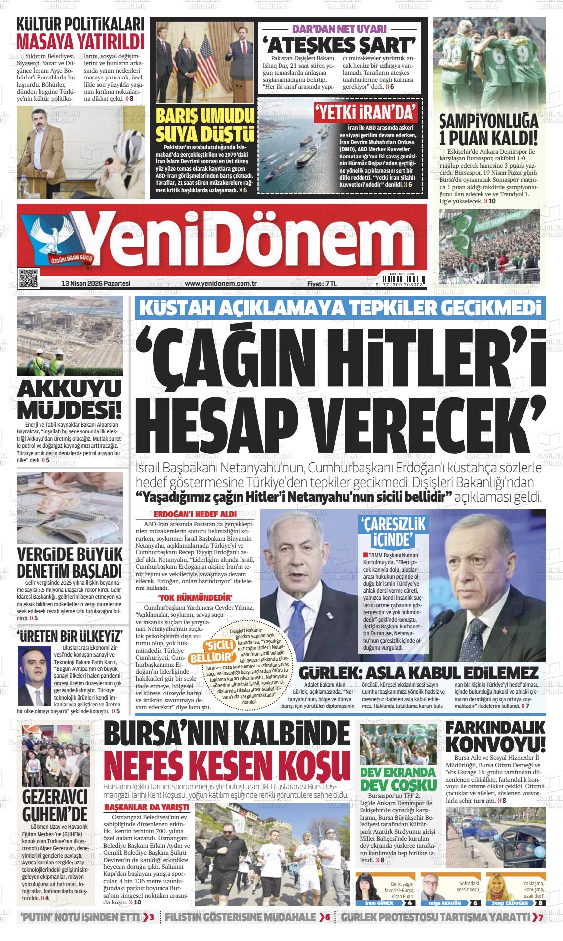 Bursa Yenidonem 13.04.2026