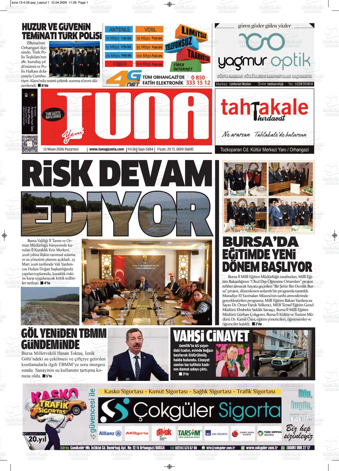 Izmir Yenigun 13.04.2026