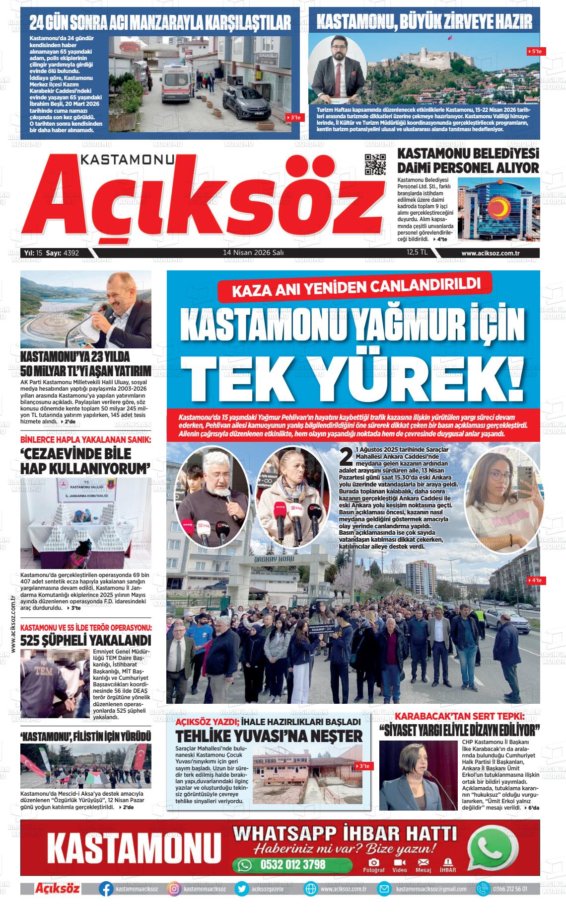 Kastamonu Aciksoz 14.04.2026