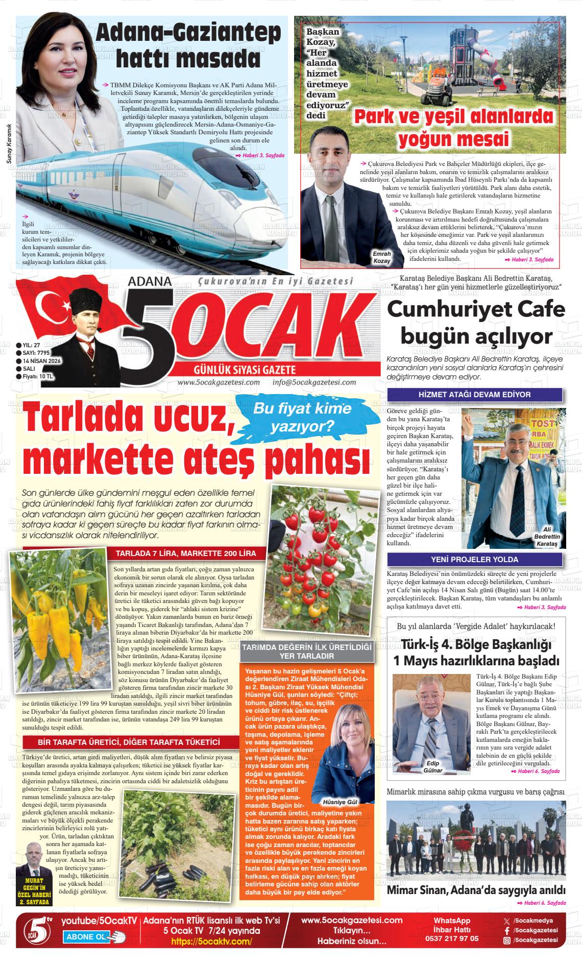 Adana 5 Ocak 14.04.2026