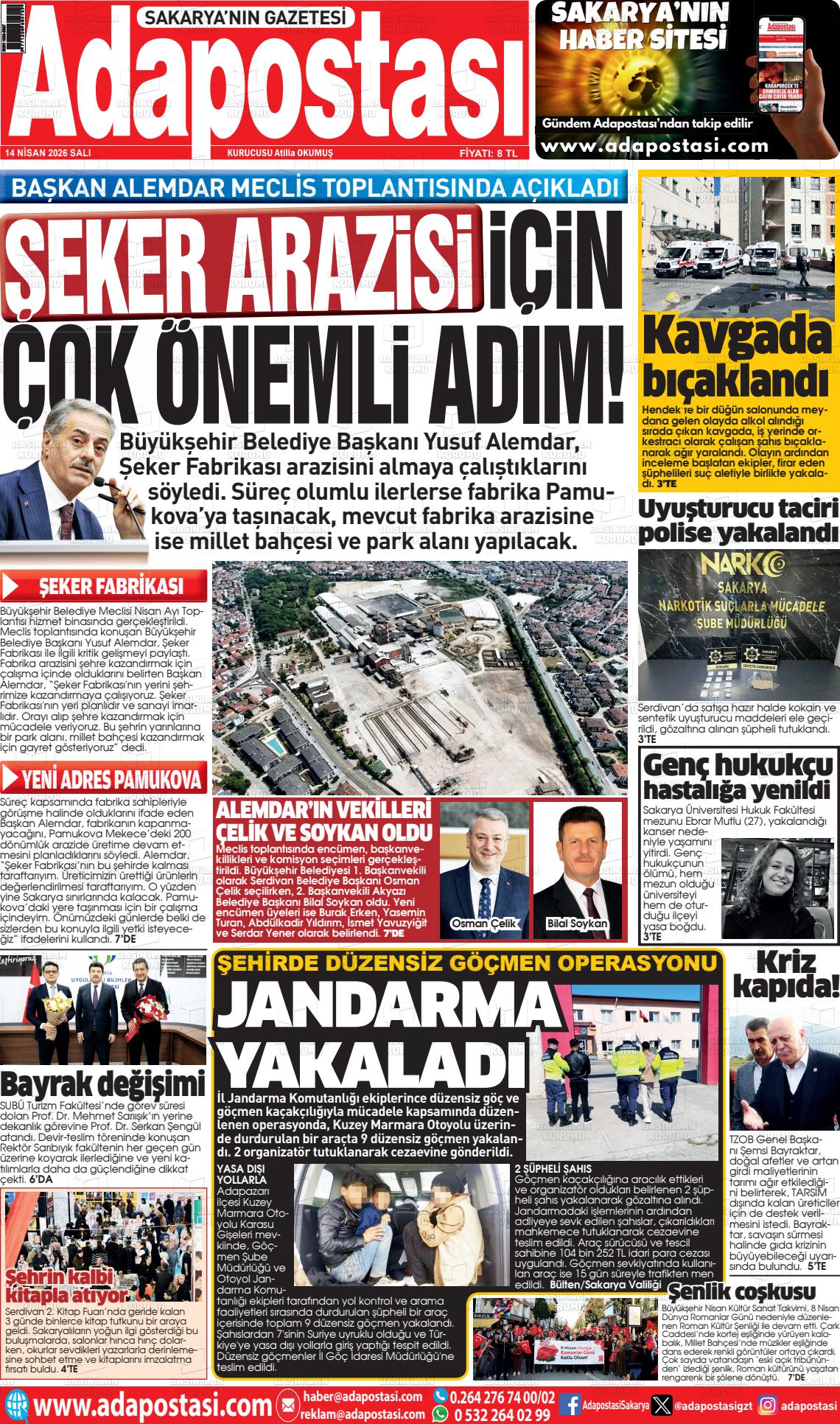 Sakarya Adapostasi 14.04.2026