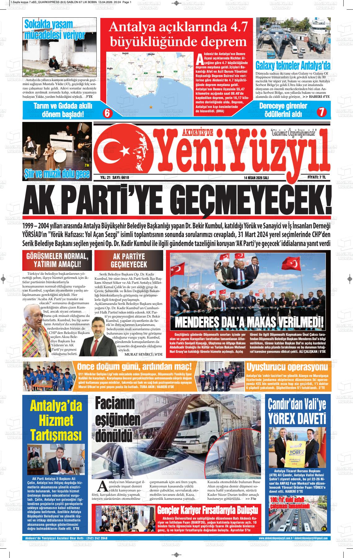 Antalya Akdenizdeyeniyuzyil 14.04.2026