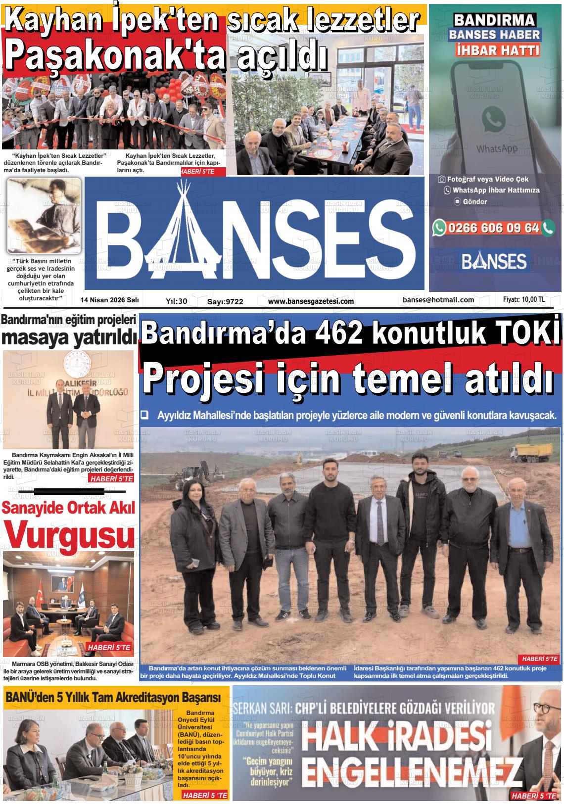 Balikesir Banses 14.04.2026