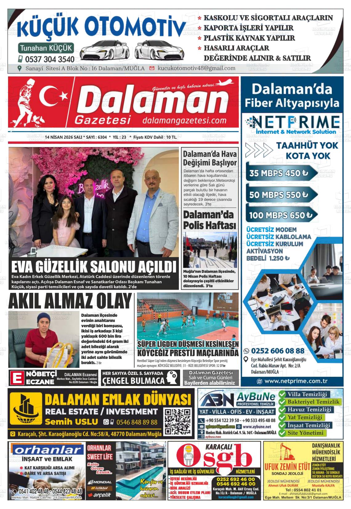 Mugla Dalaman 14.04.2026