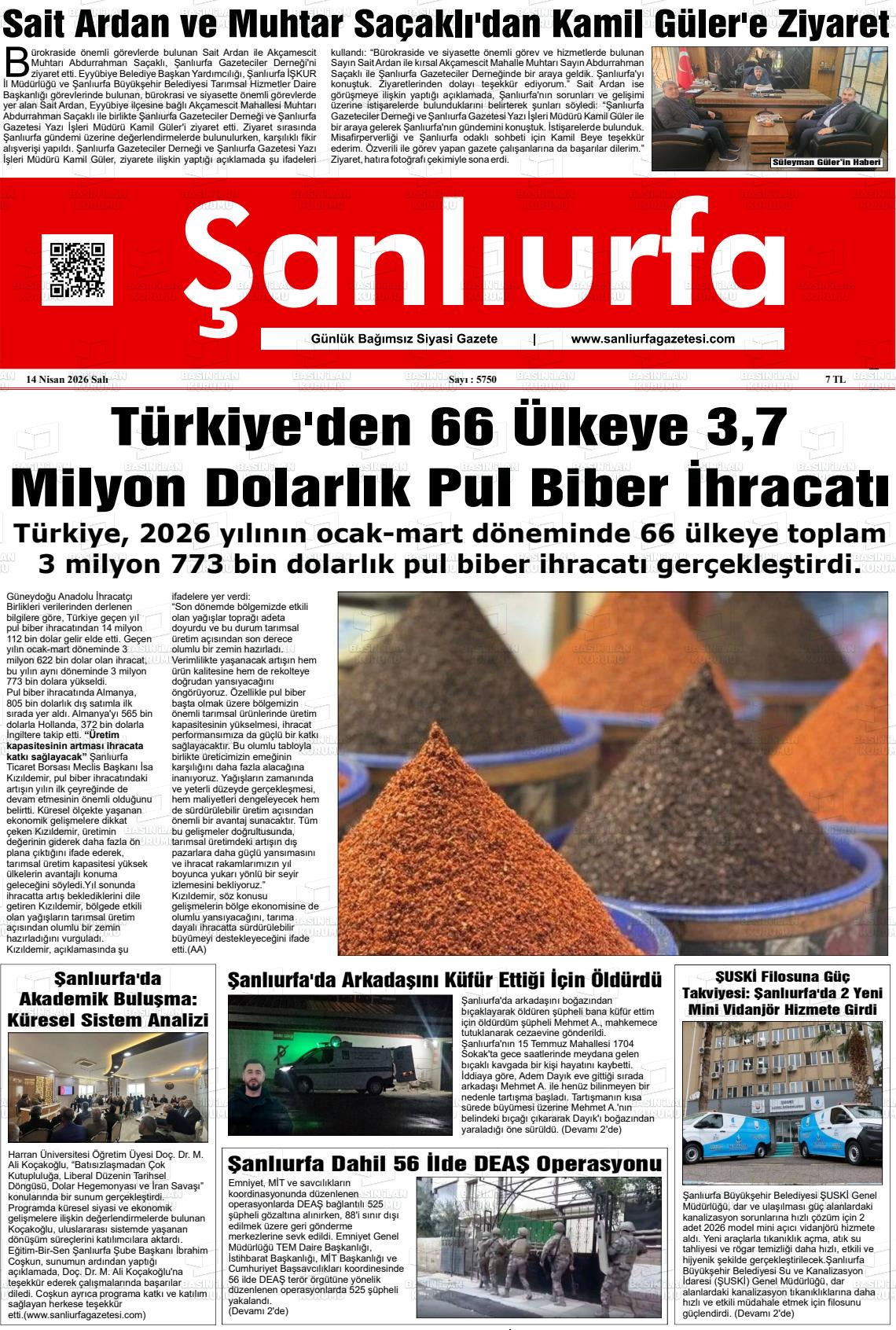 Sanliurfa Dunyadaveturkiyede 14.04.2026