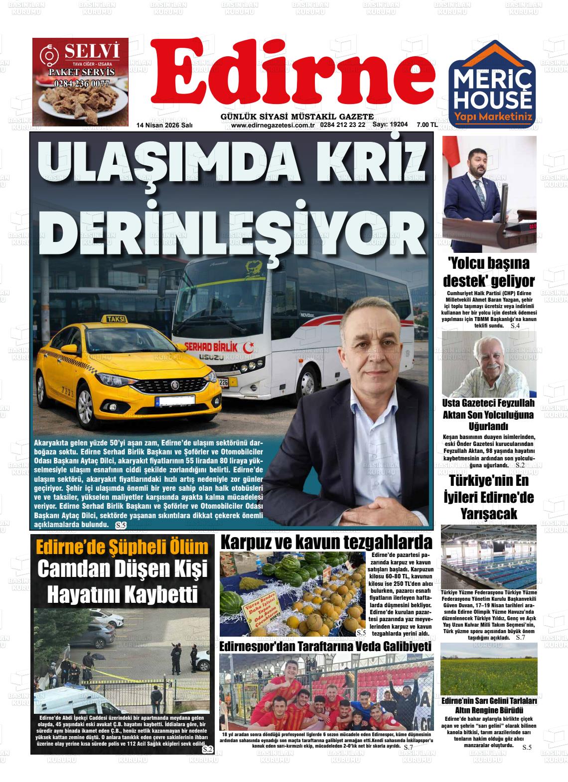 Edirne 14.04.2026