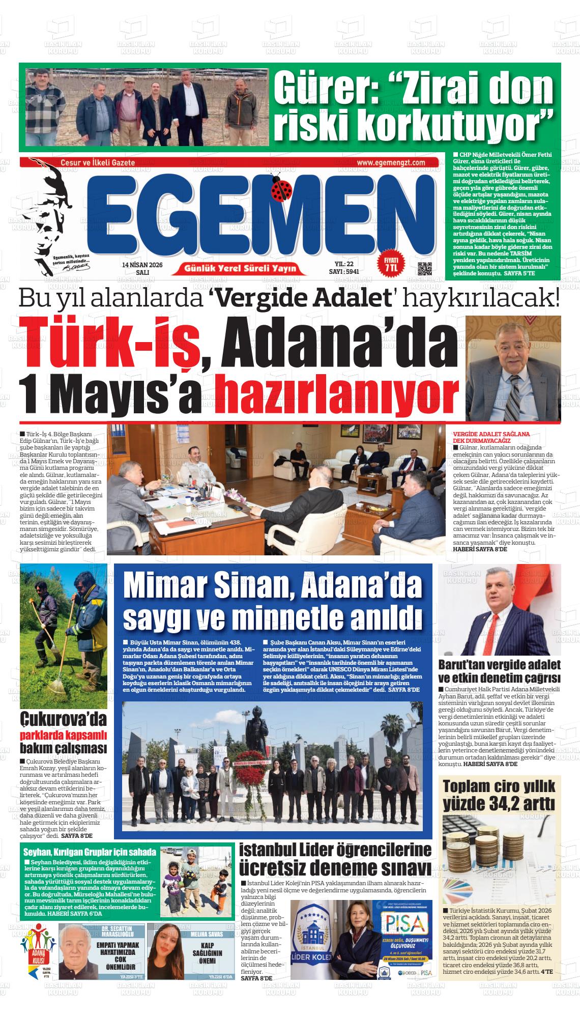 Adana Egemen 14.04.2026