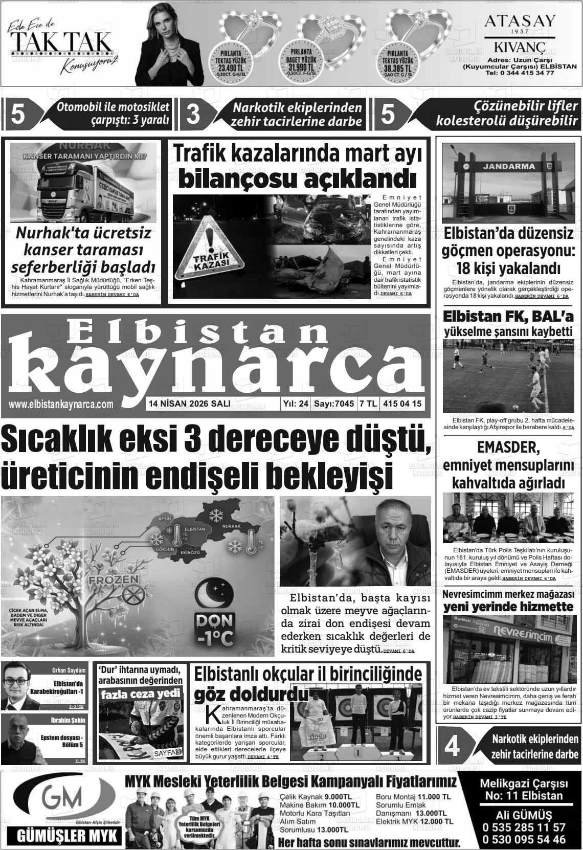 Kahramanmaras Elbistankaynarca 14.04.2026