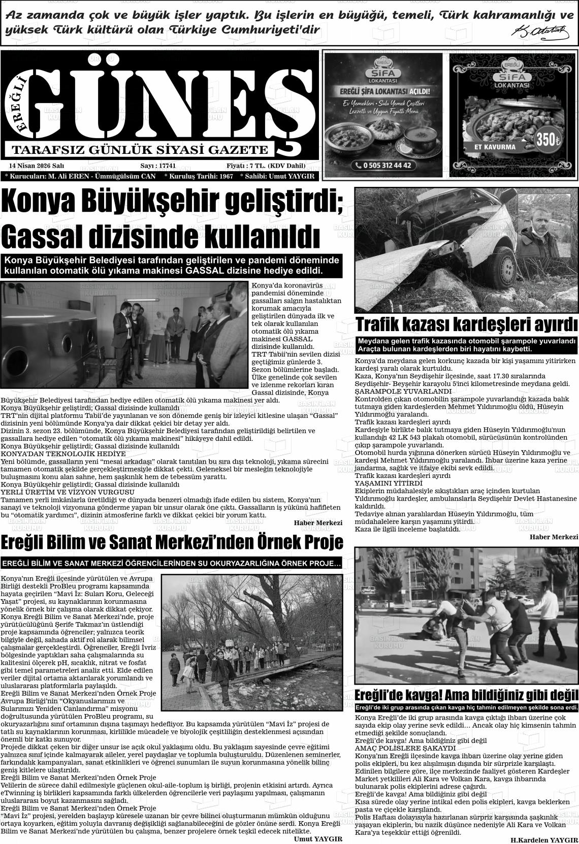 Konya Eregligunes 14.04.2026