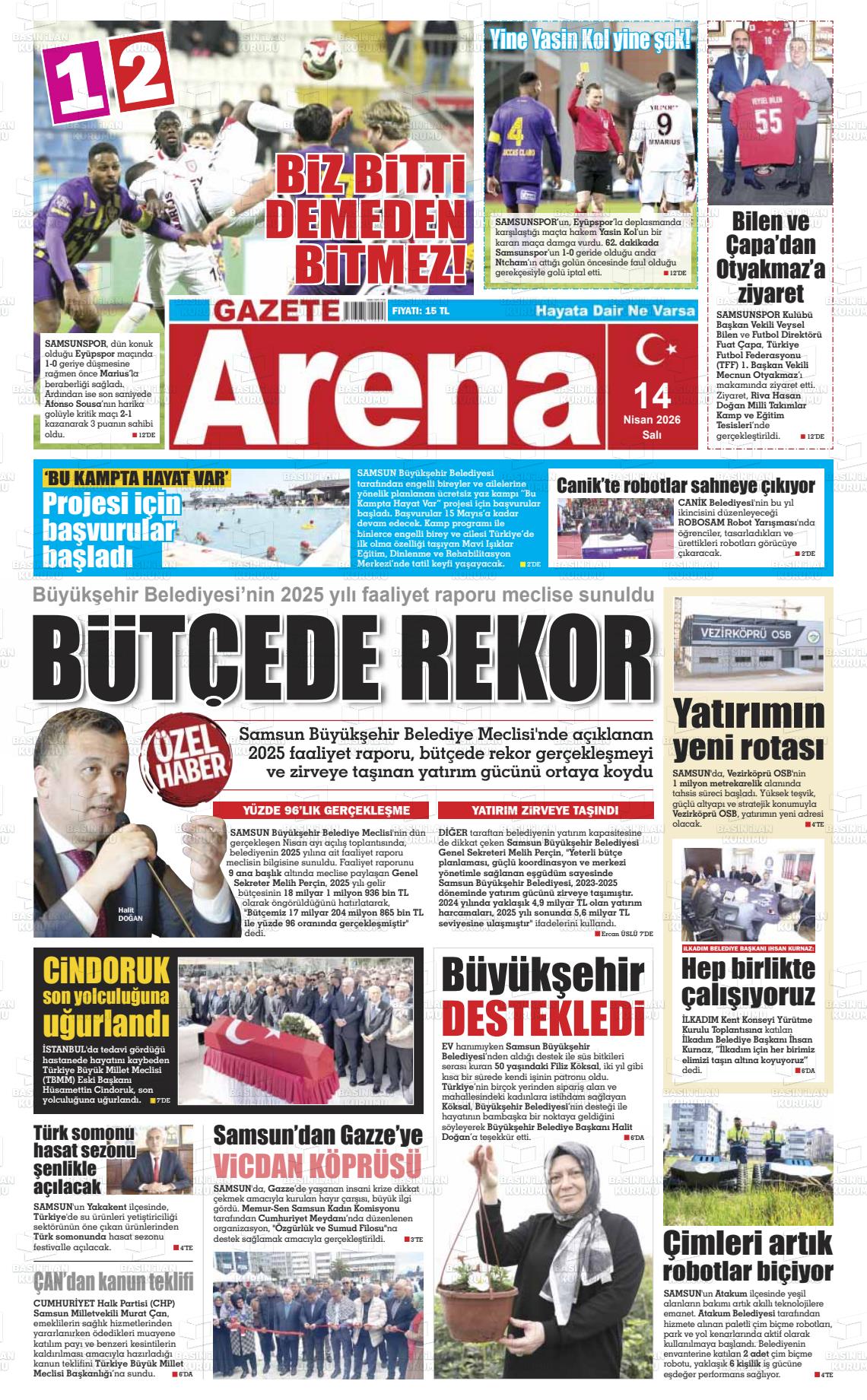 Samsun Gazetearena 14.04.2026