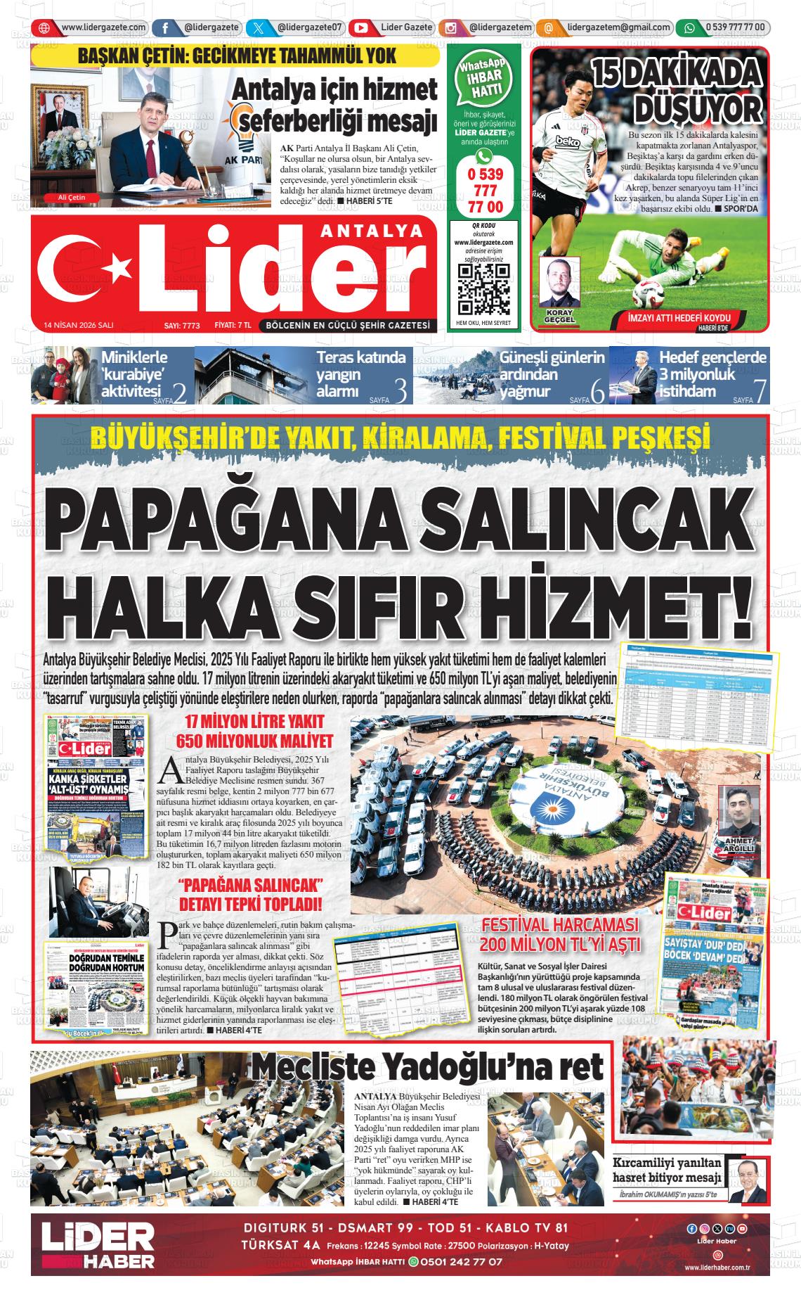Antalya Gazetebir 14.04.2026