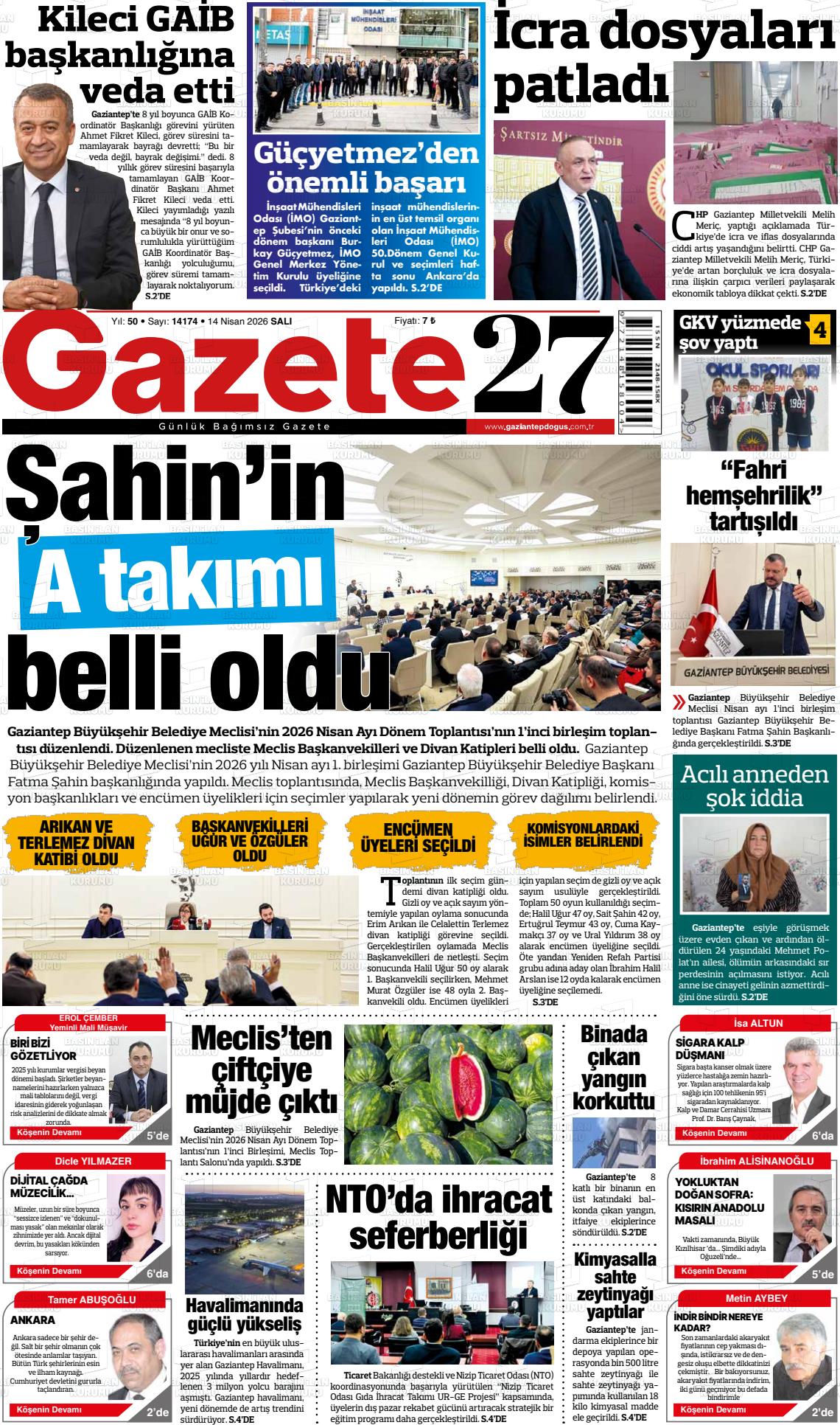 Gaziantep Dogus 14.04.2026