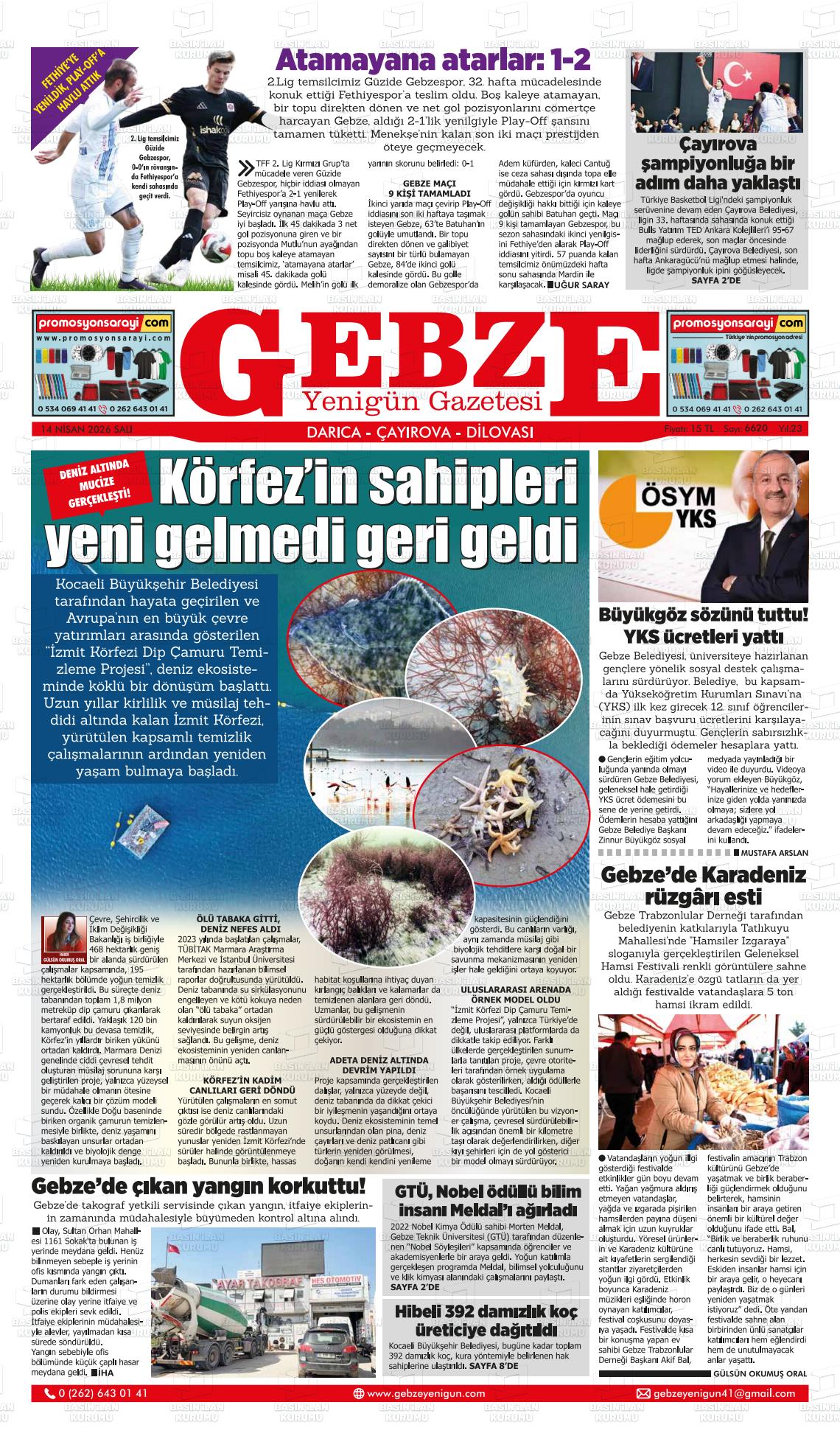 Kocaeli Gebzeyenigun 14.04.2026
