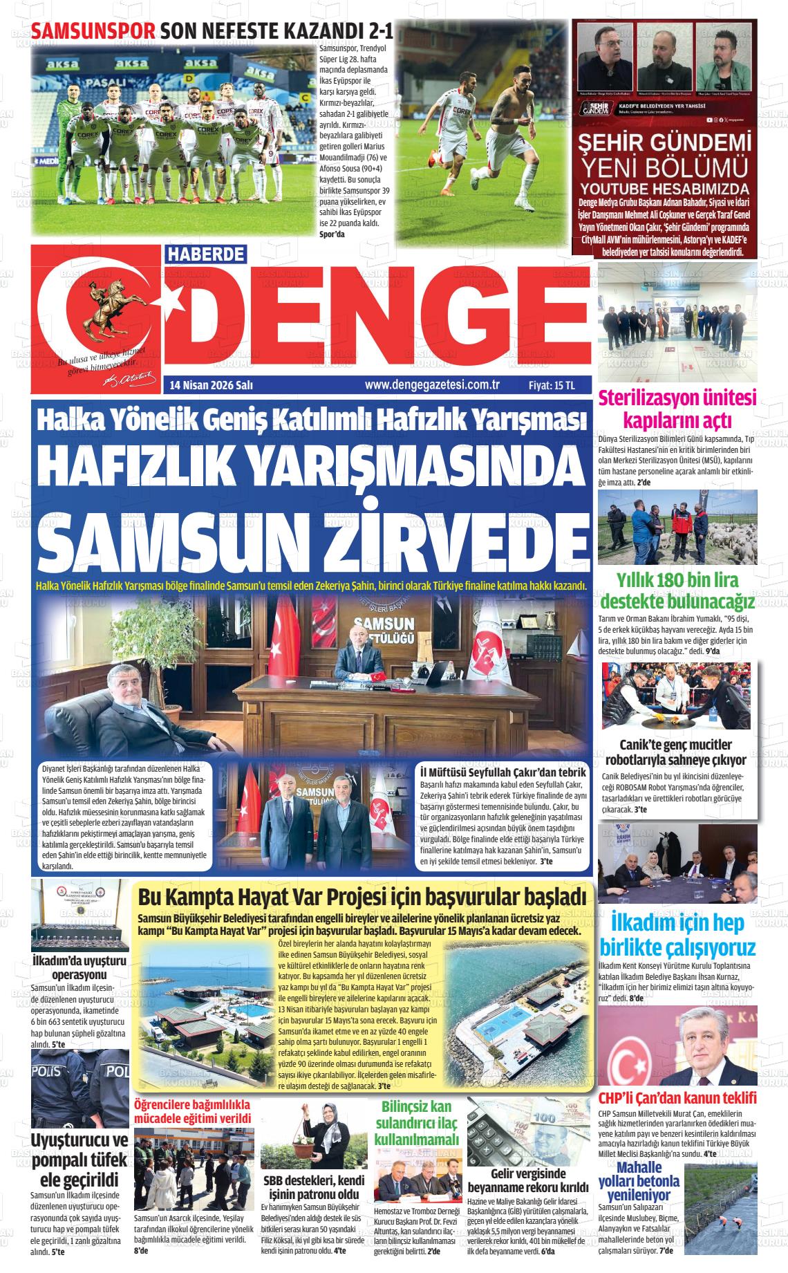 Samsun Haberdedenge 14.04.2026