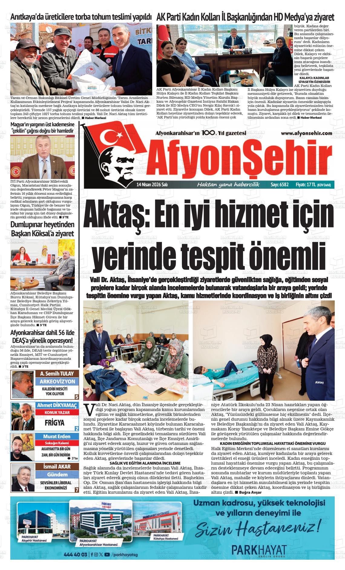 Afyonkarahisar Hisar 14.04.2026