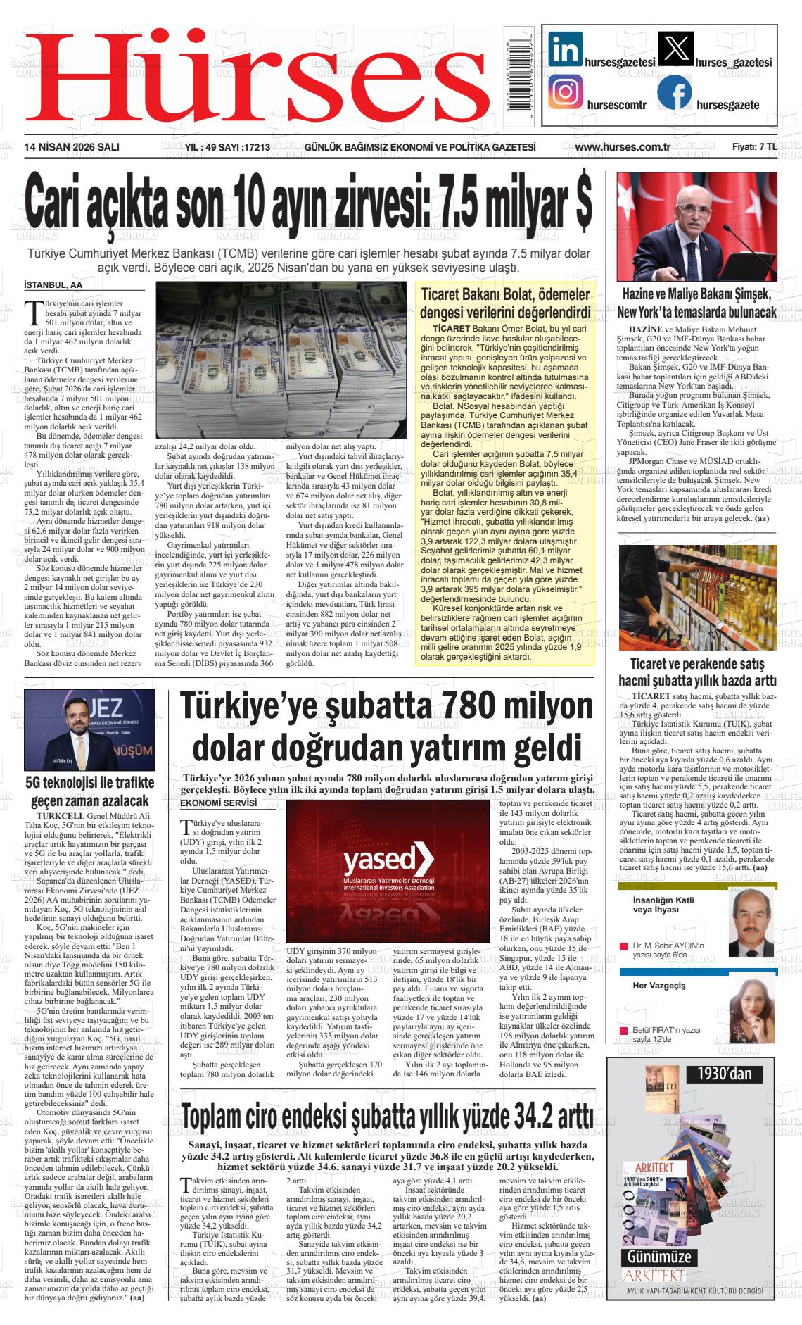 Hürses Gazetesi 14.04.2026