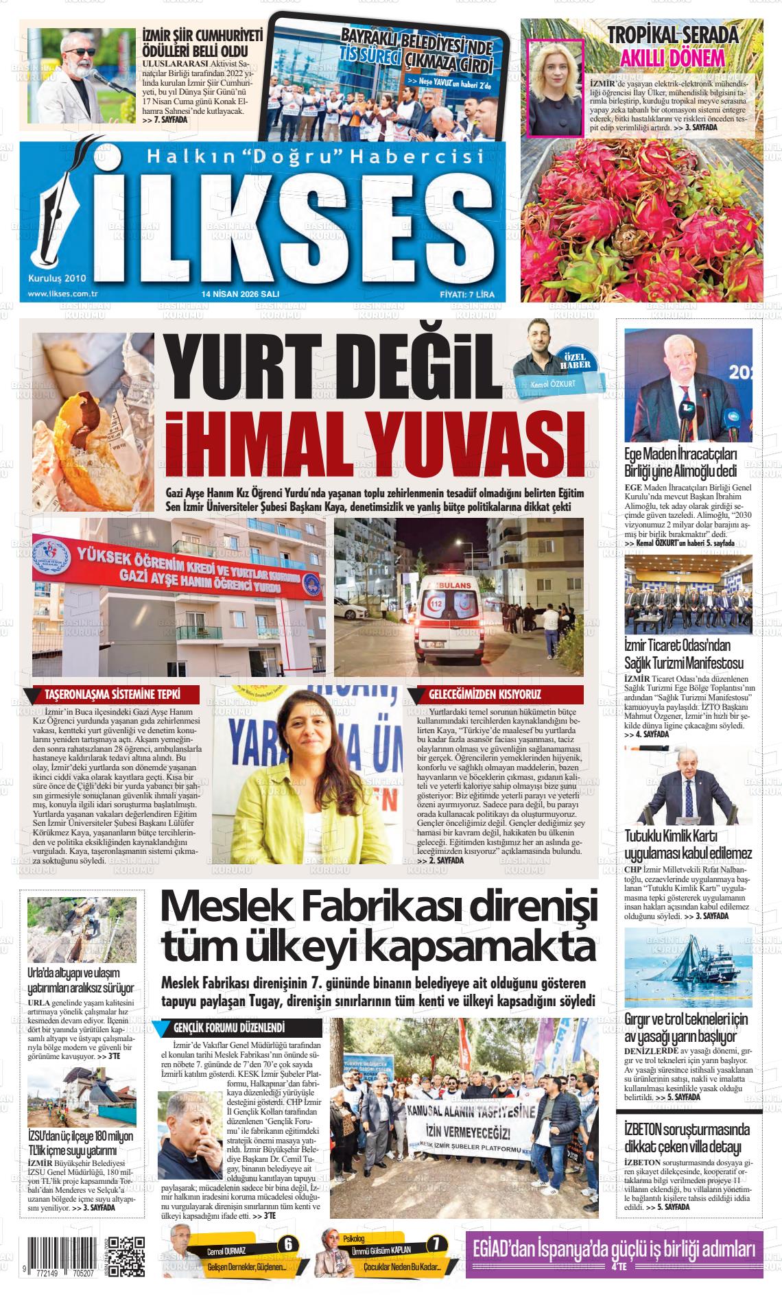 Izmir Ilkses 14.04.2026