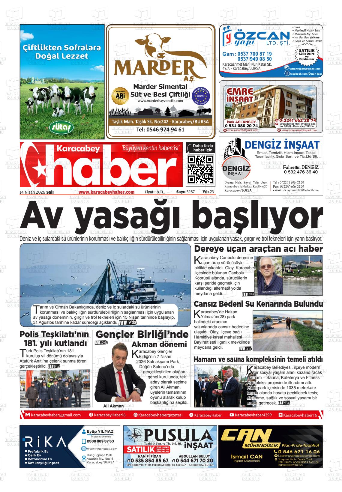 Bursa Karacabeyhaber 14.04.2026