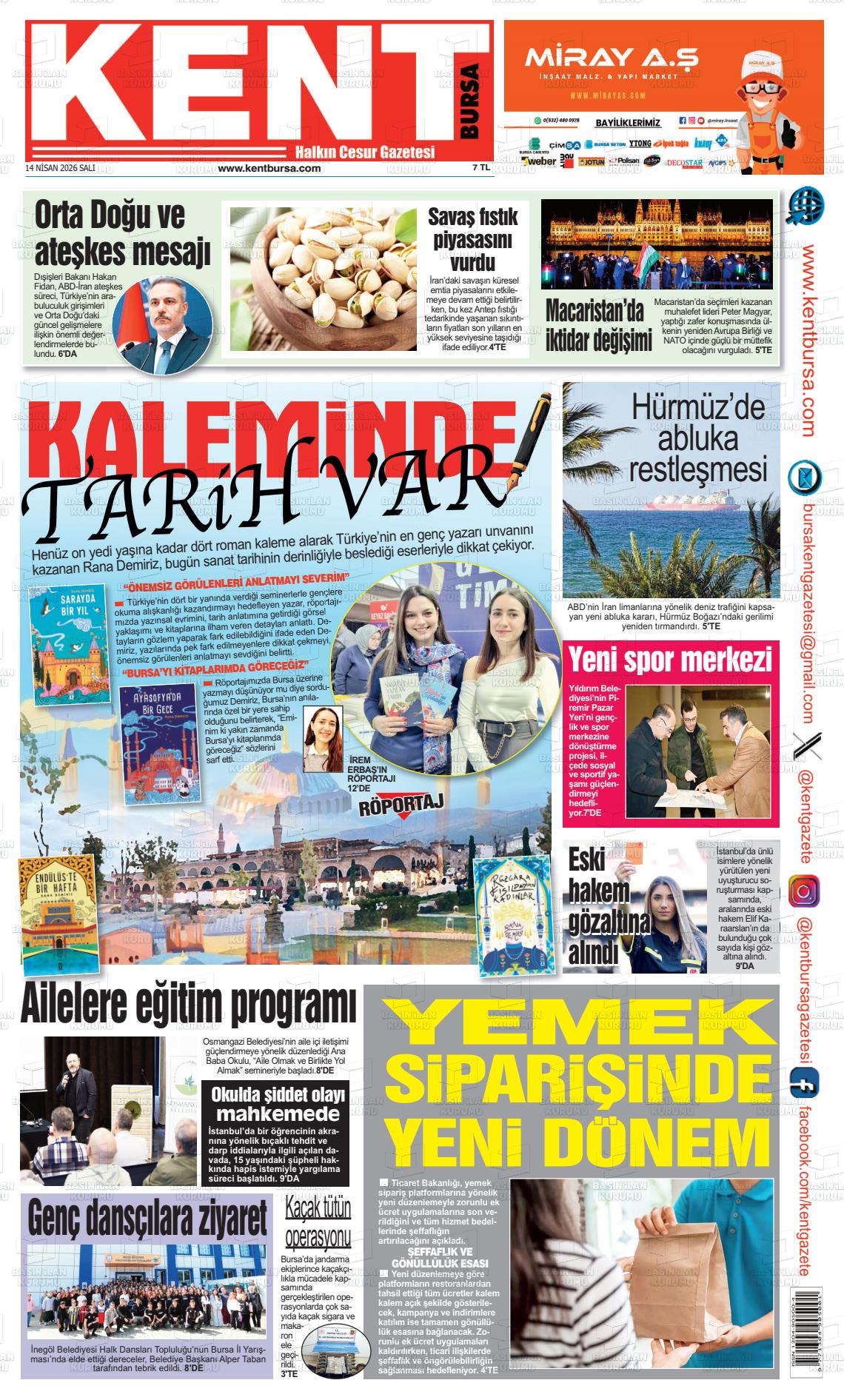 Bursa Kent 14.04.2026