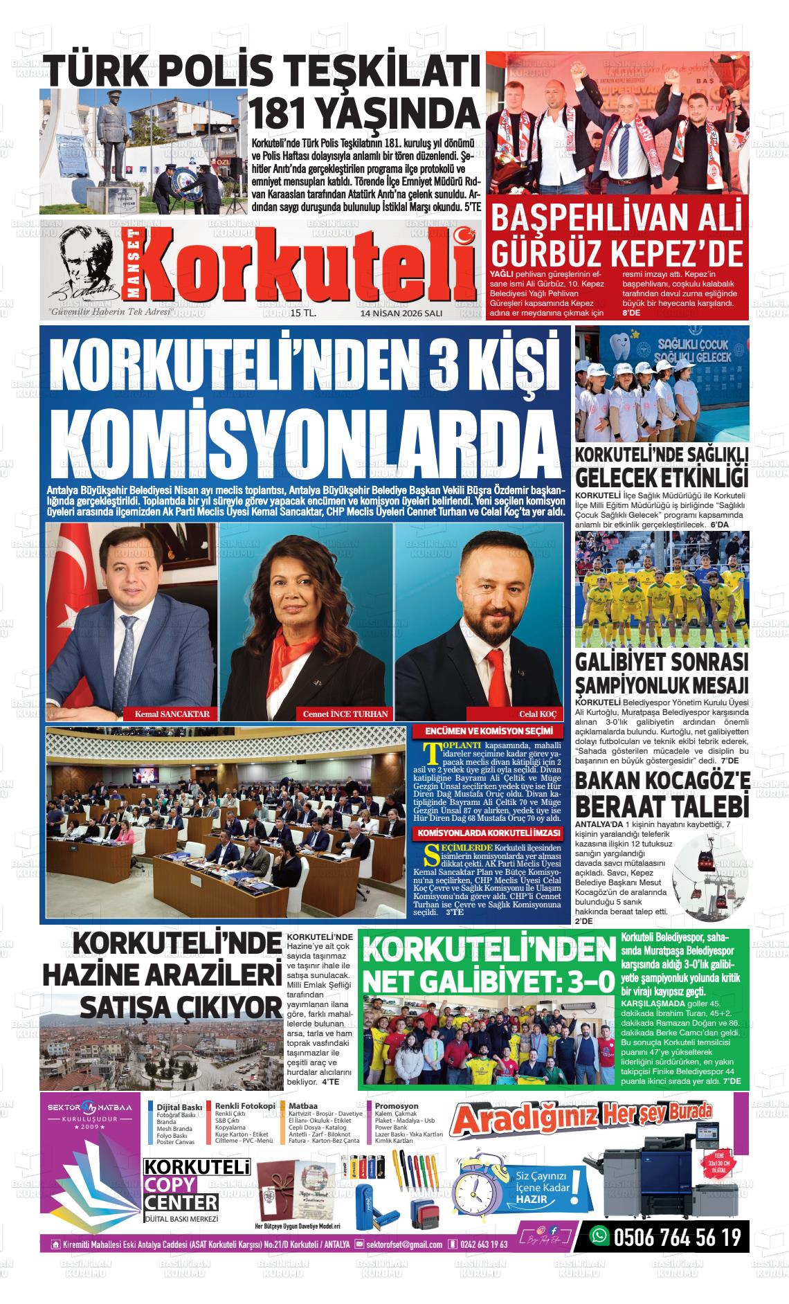 Antalya Korkutelimanset 14.04.2026