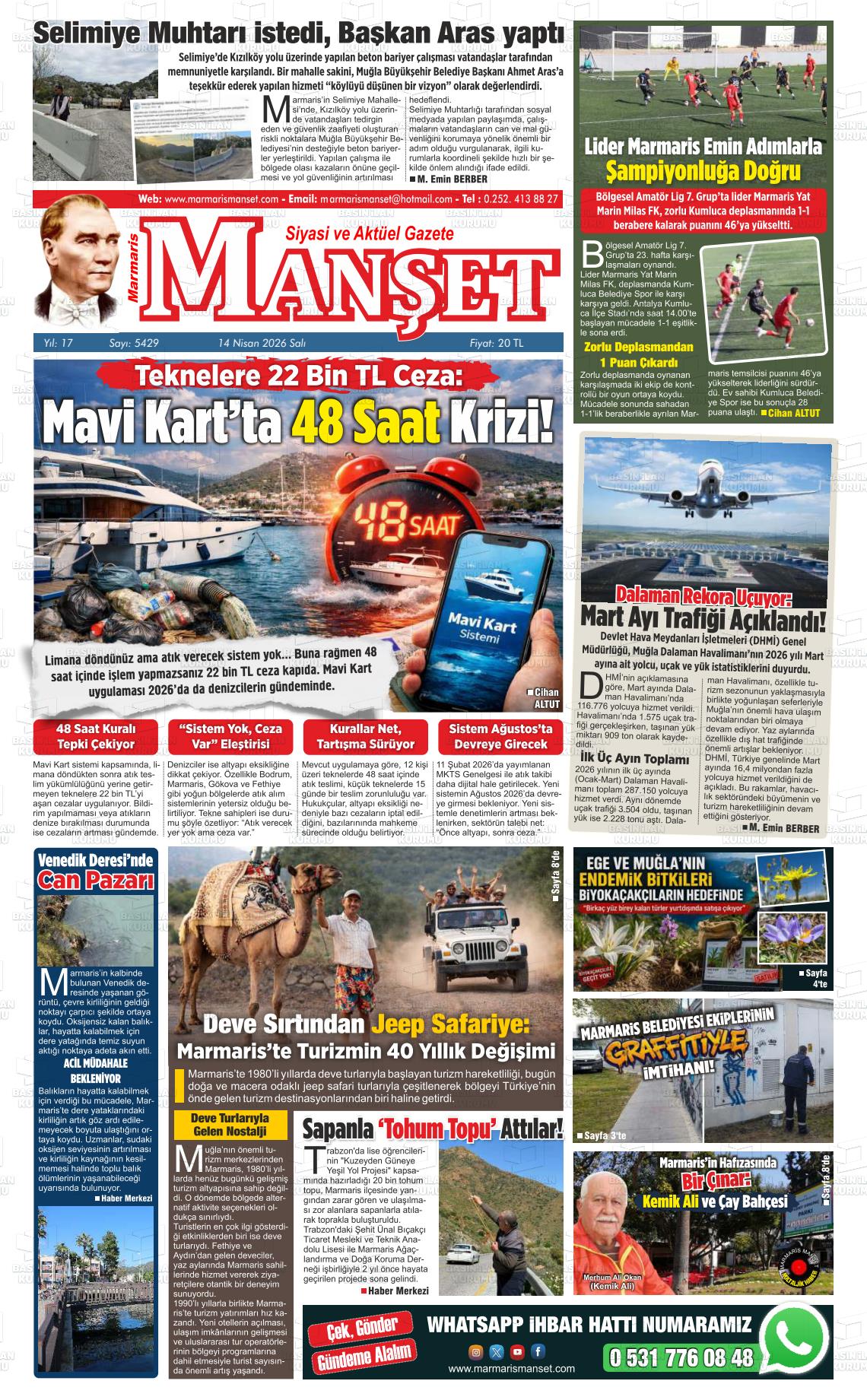 Mugla Manset 14.04.2026