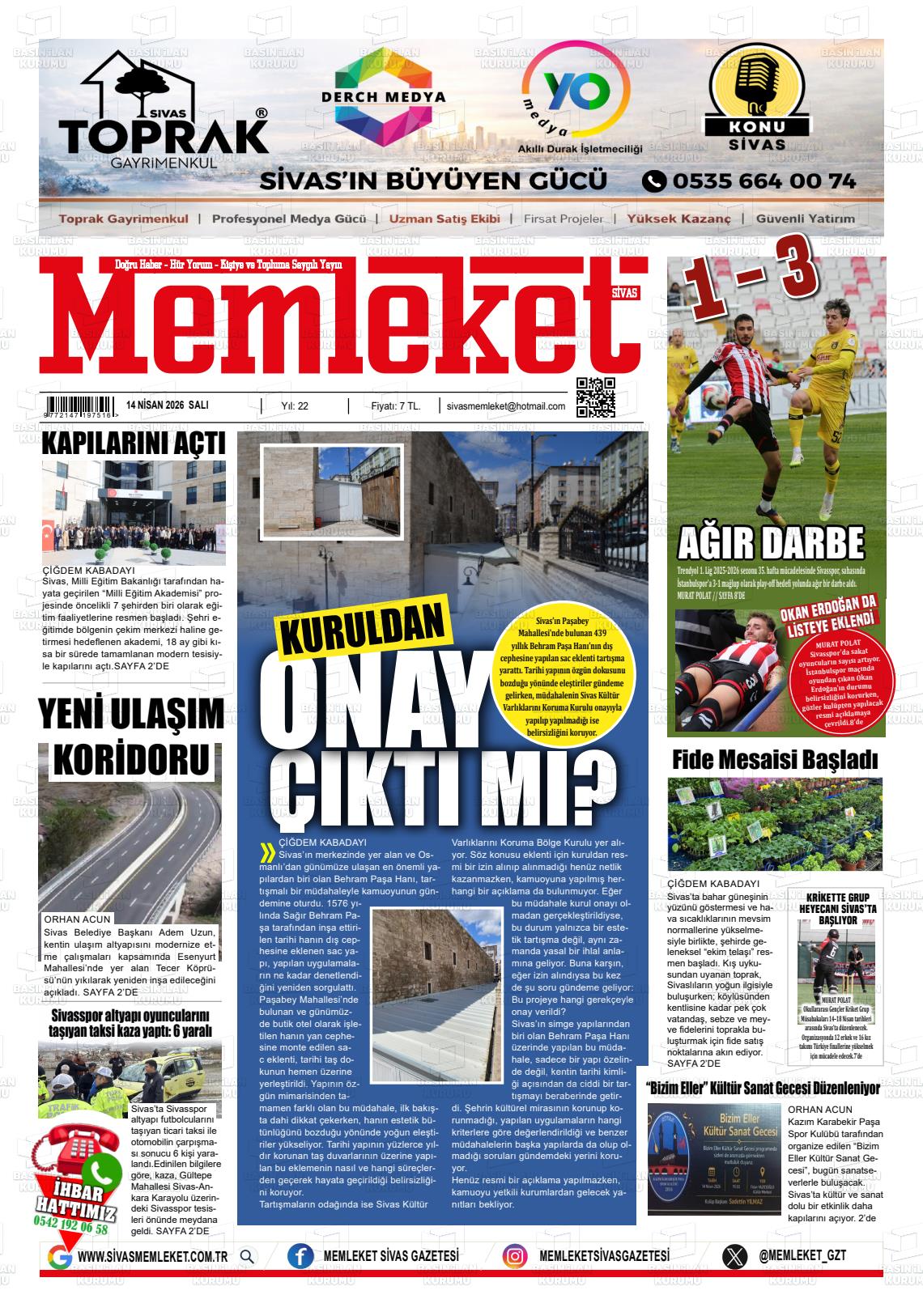 Sivas Memleket 14.04.2026