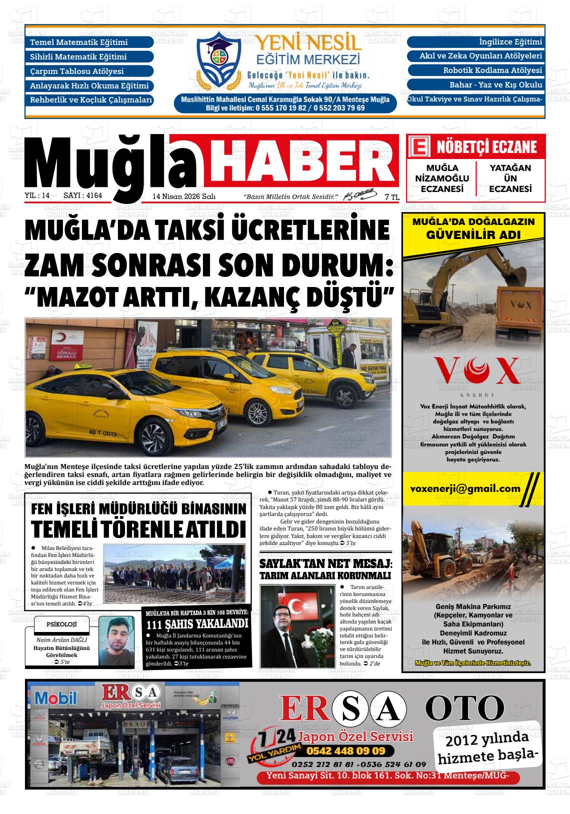 Mugla Haber 14.04.2026