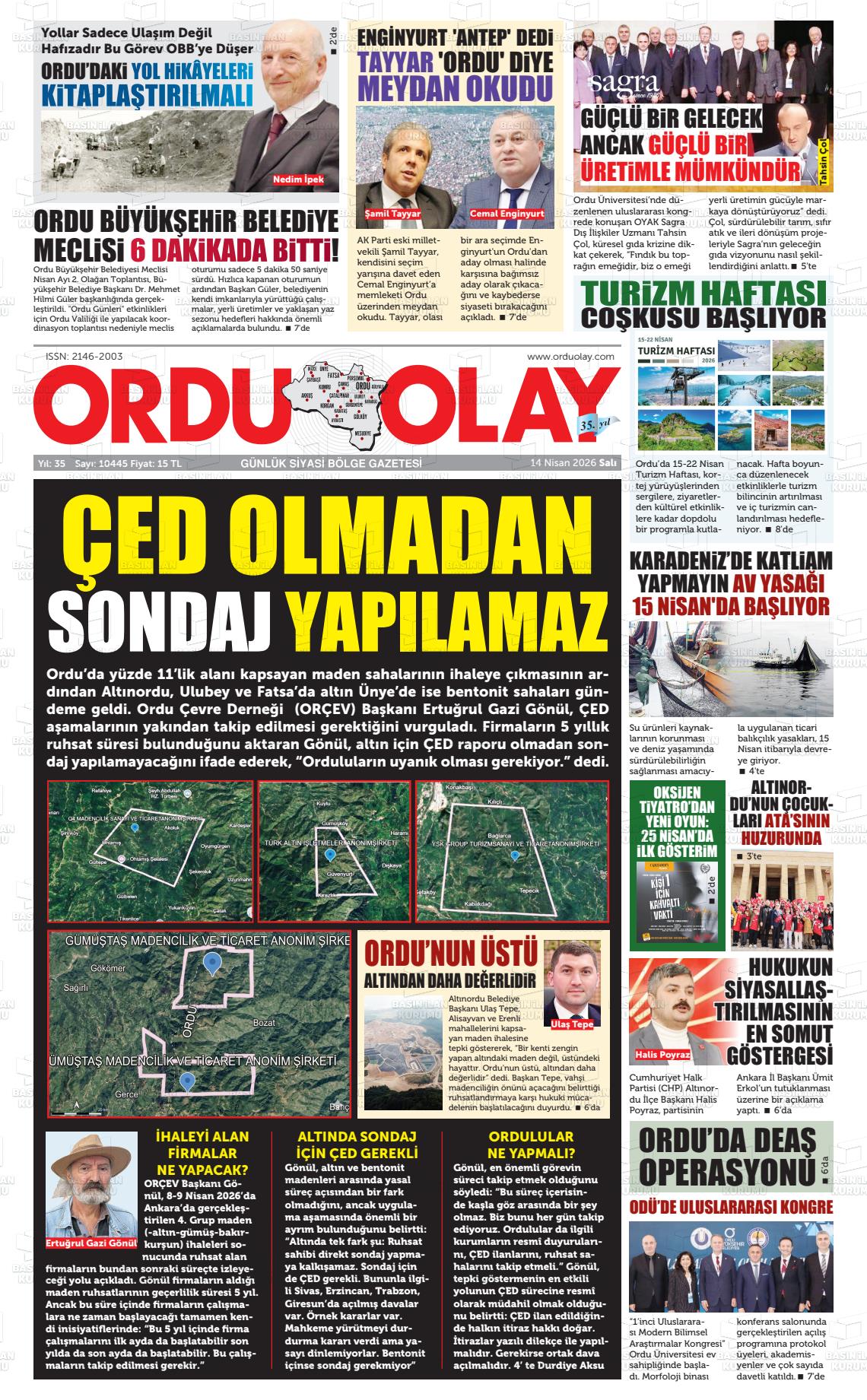 Ordu Olay 14.04.2026