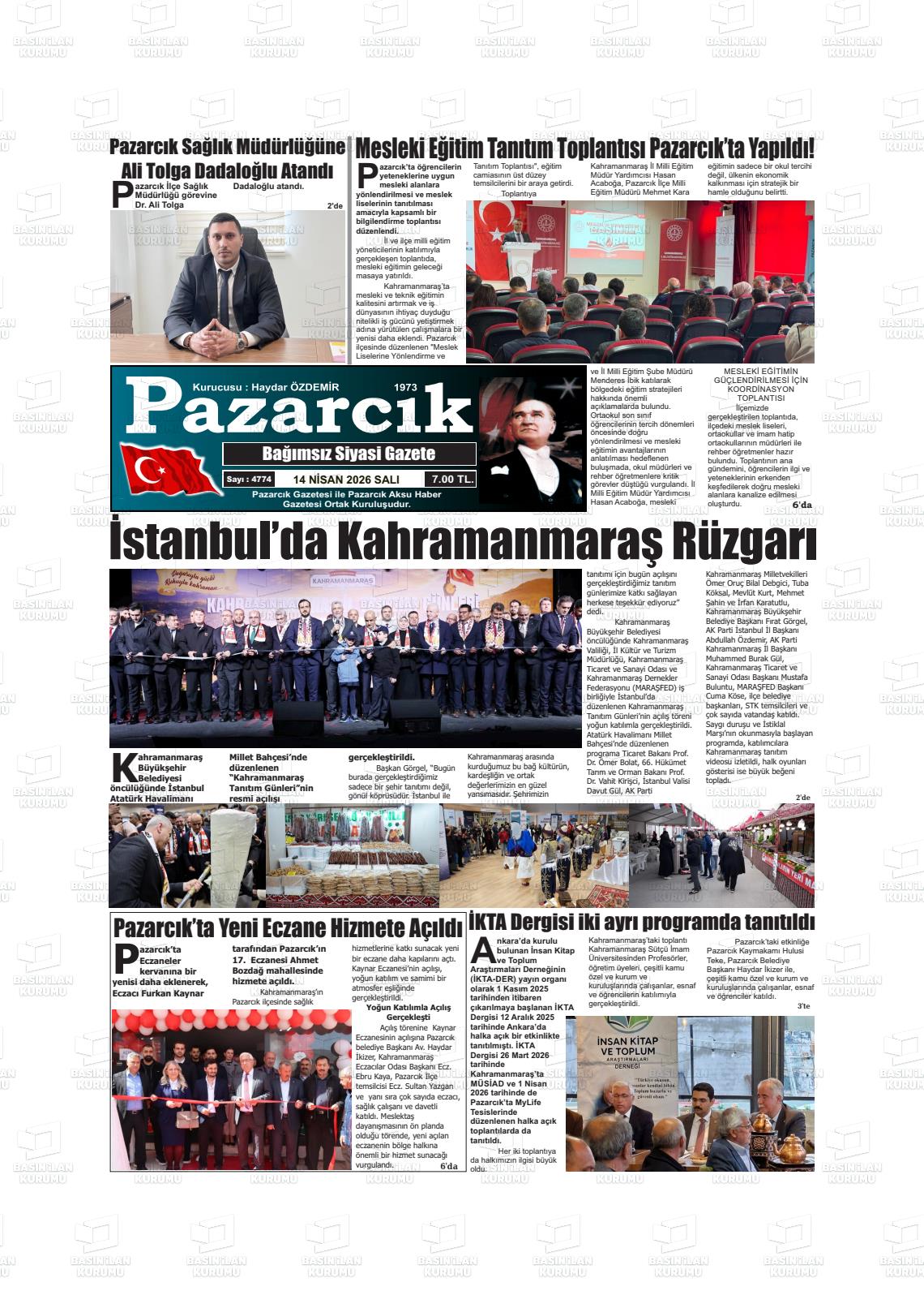 Kahramanmaras Pazarcik 14.04.2026