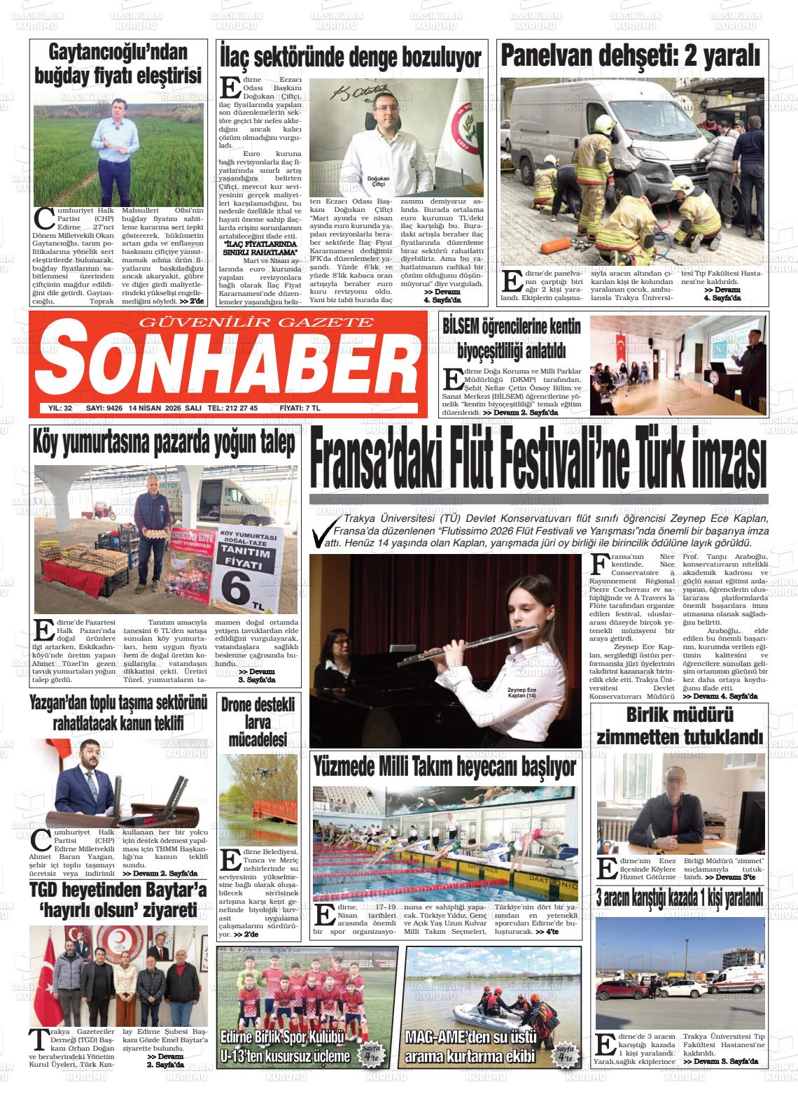 Eskisehir Sonhaber 14.04.2026