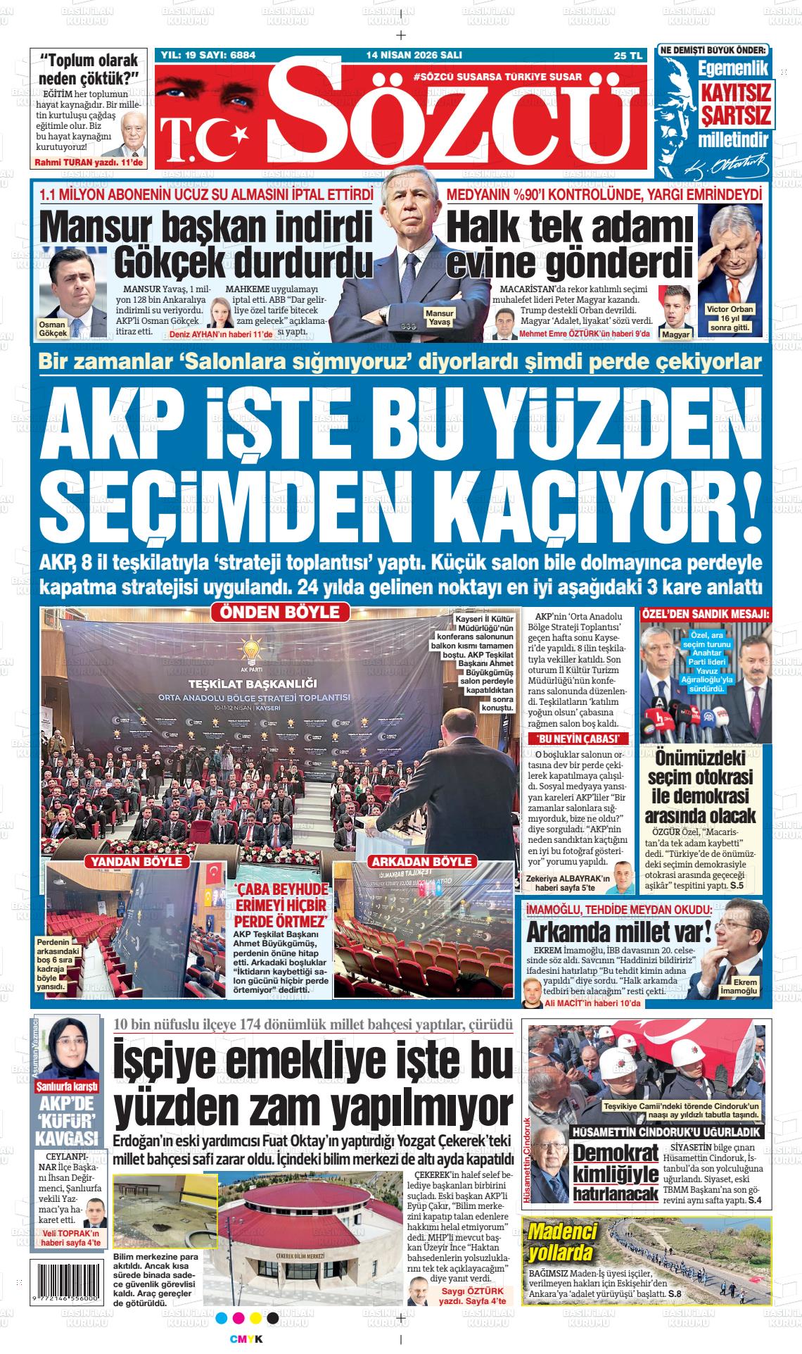 Sözcü Gazetesi 14.04.2026