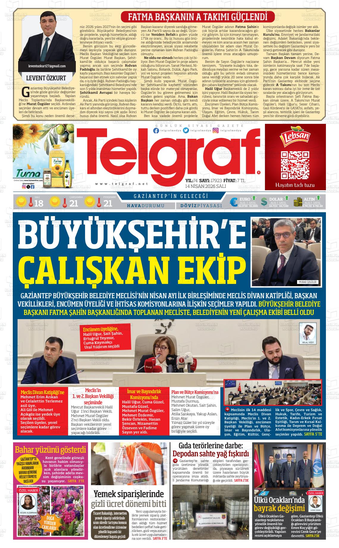 Gaziantep Telgraf 14.04.2026