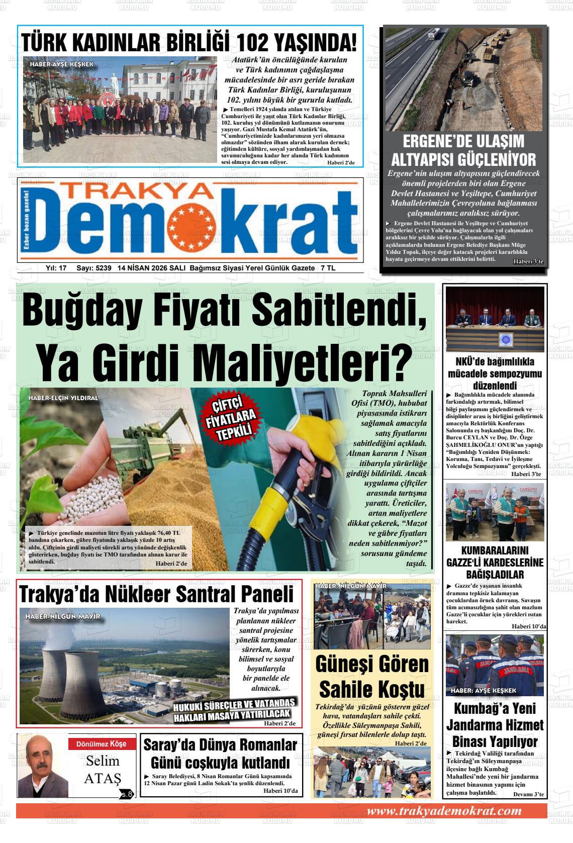 Tekirdag Trakyademokrat 14.04.2026