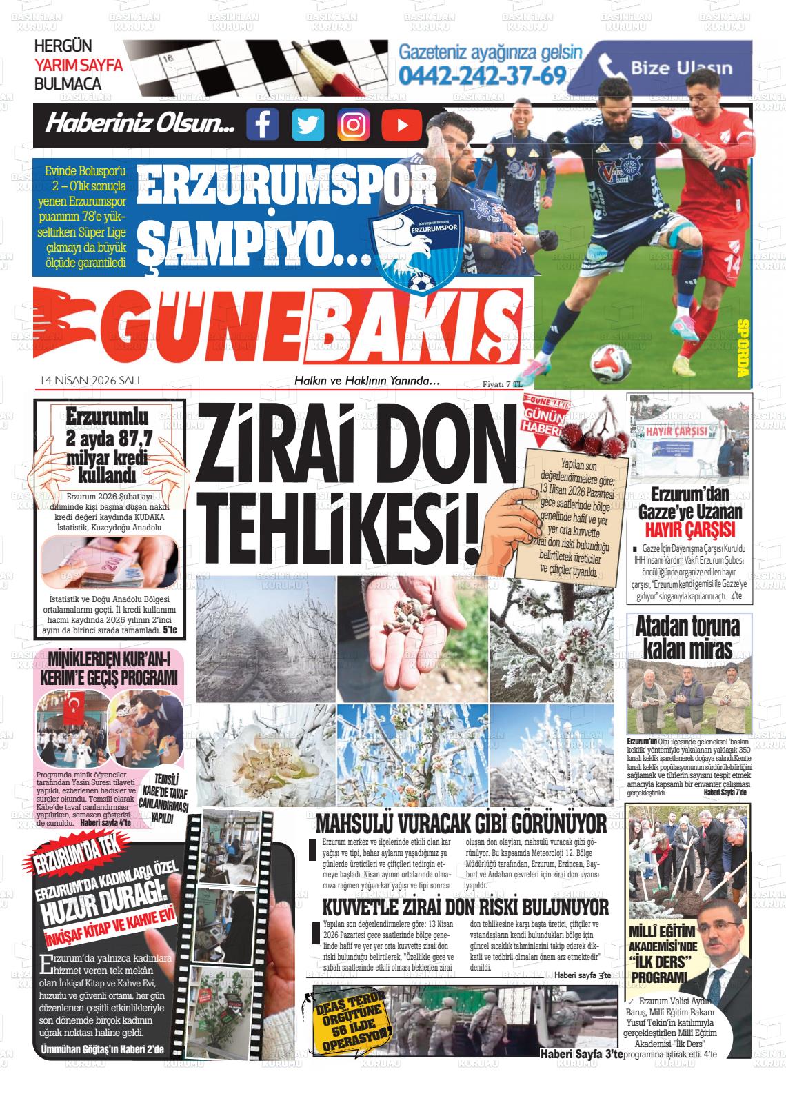 Erzurum Yenikusak 14.04.2026