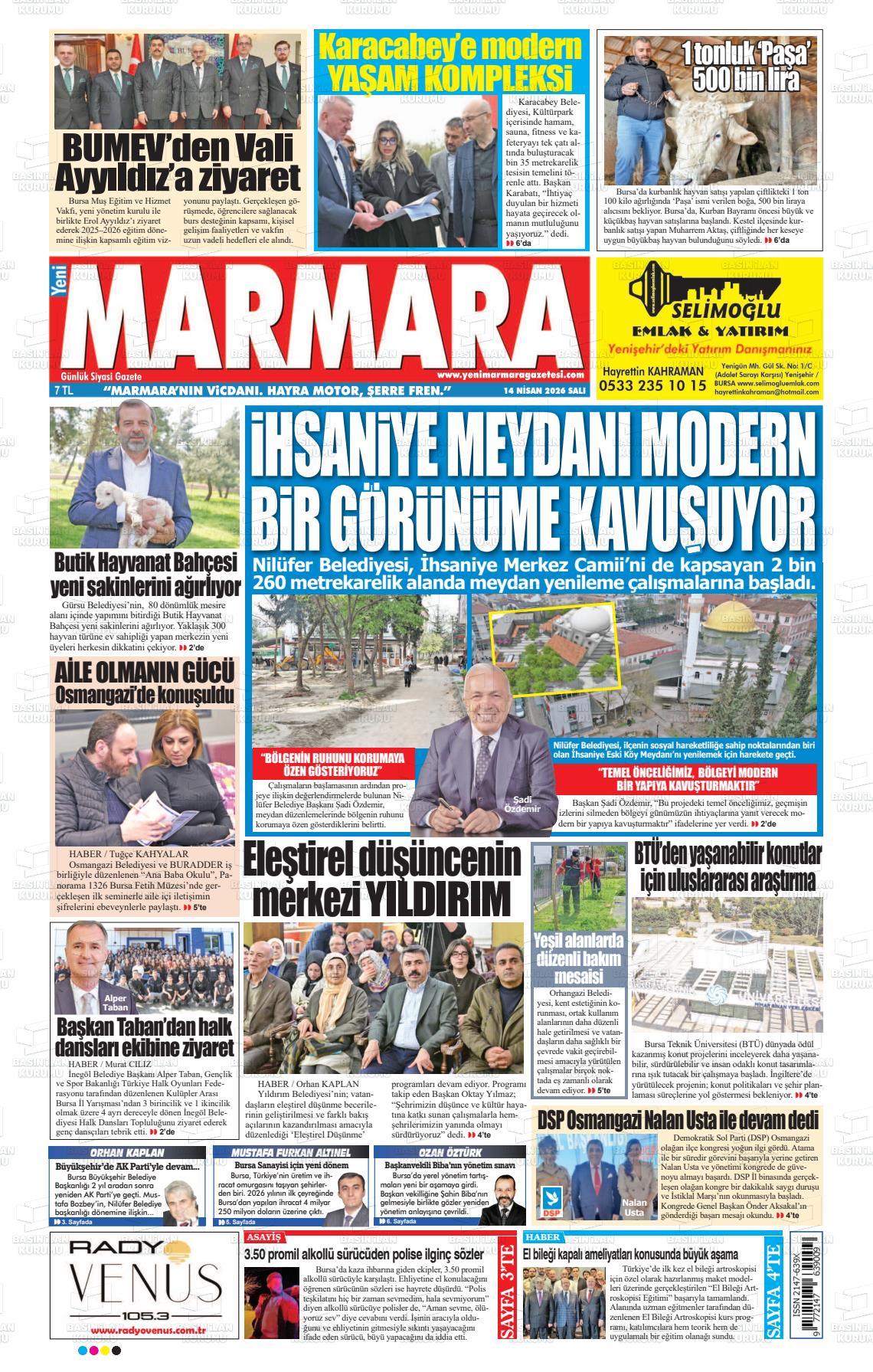 Bursa Yenimarmara 14.04.2026