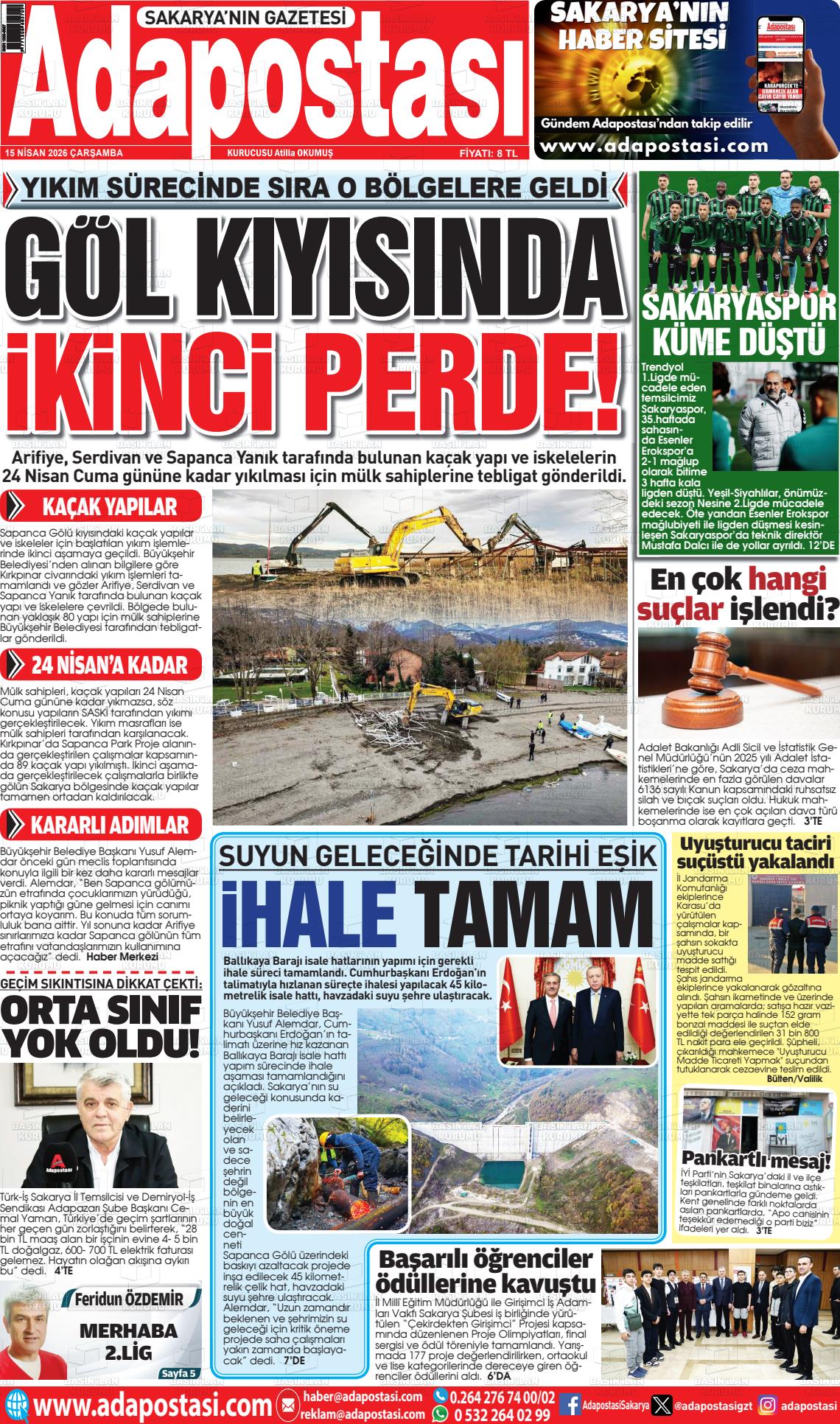 Sakarya Adapostasi 15.04.2026