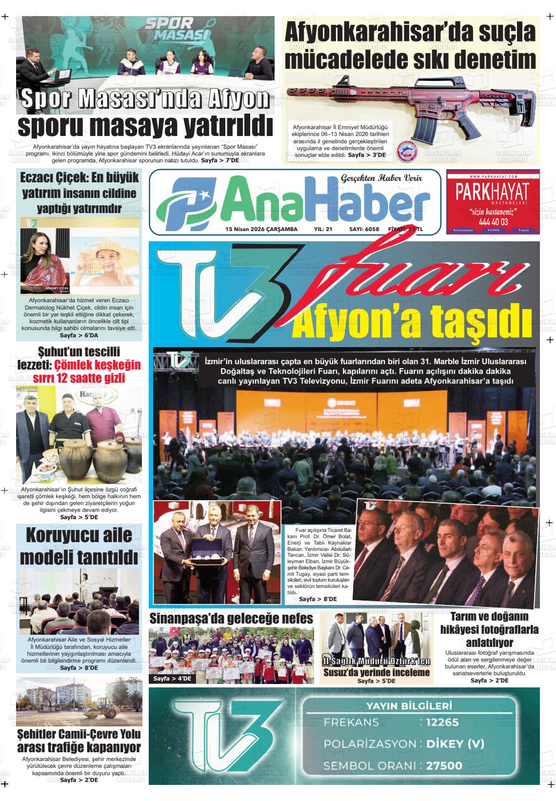 Afyonkarahisar Anahaber 15.04.2026