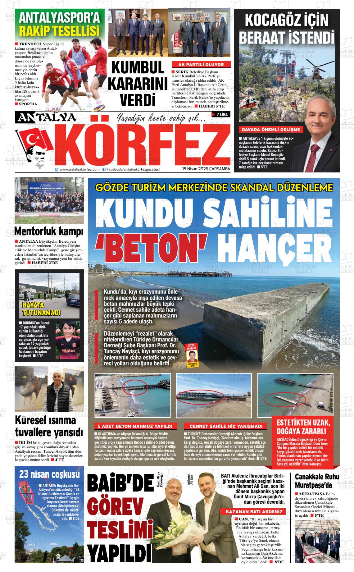 Antalya Korfez 15.04.2026