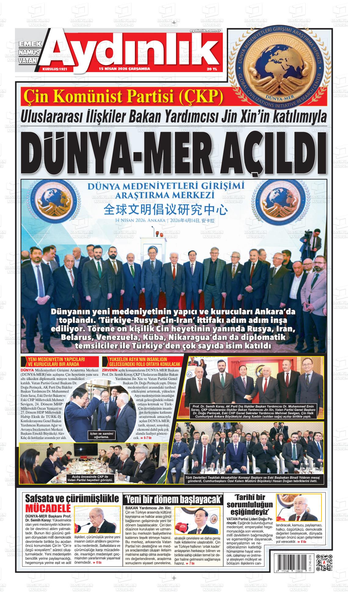 Istanbul Aydinlikvatanemeknamus 15.04.2026