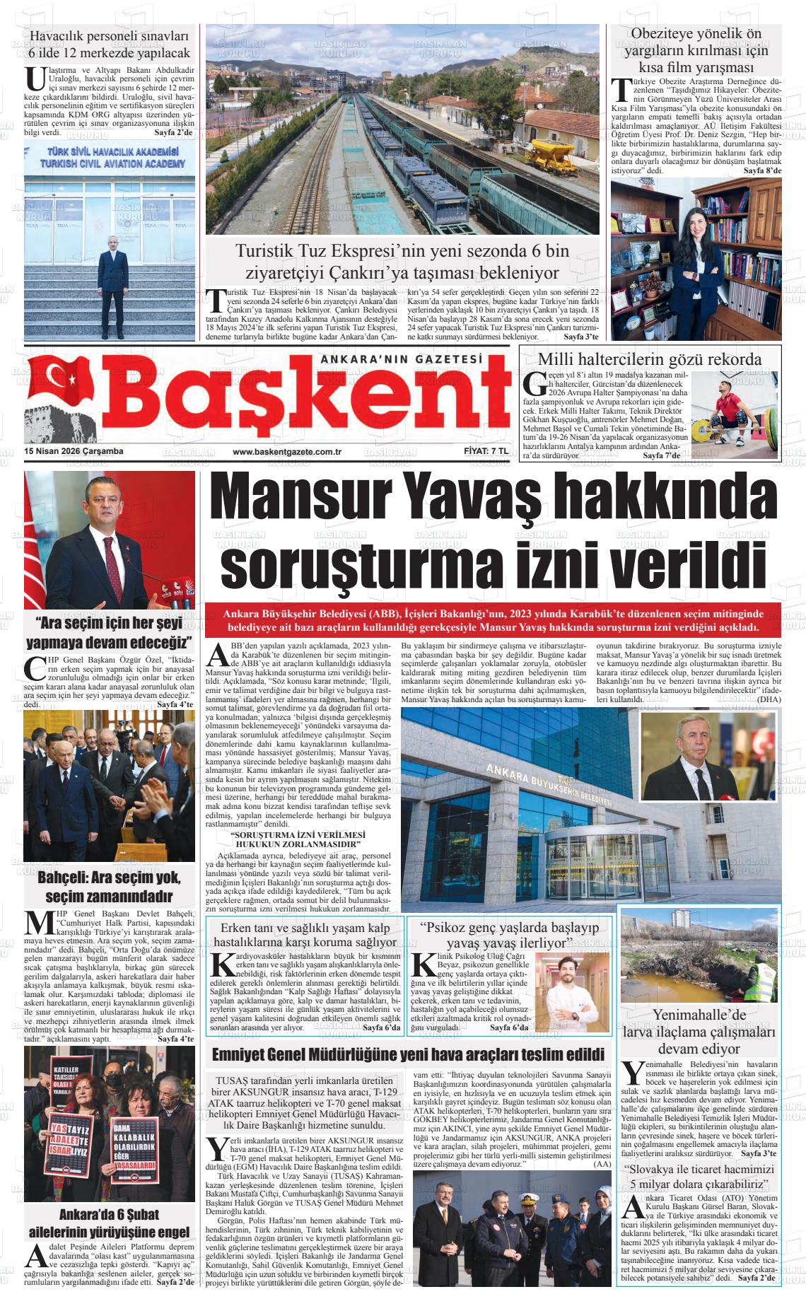Ankara Baskent 15.04.2026