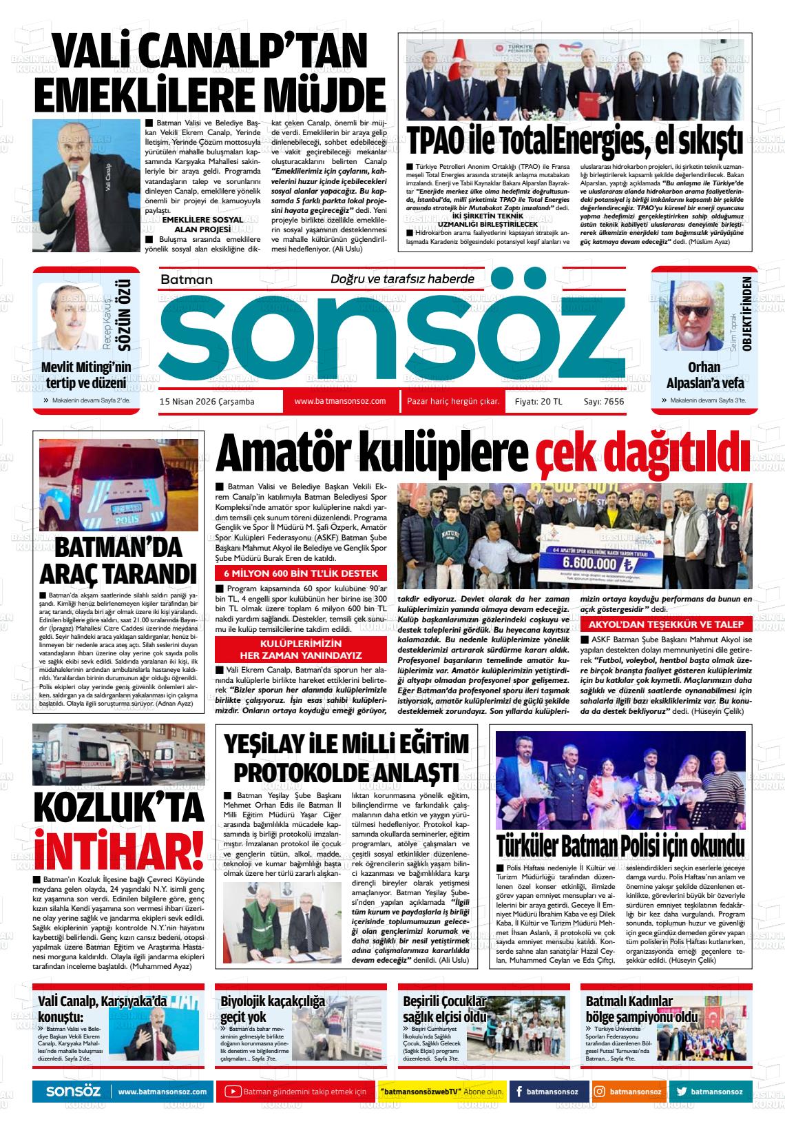 Batman Sonsoz 15.04.2026