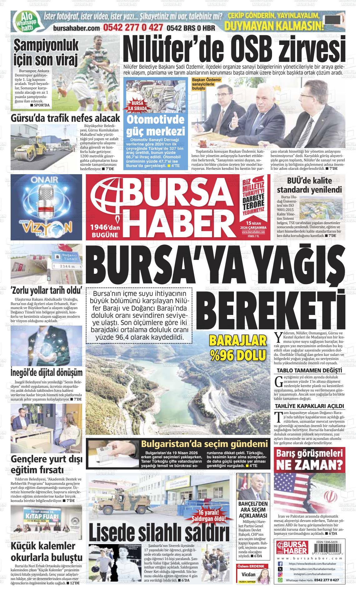 Bursa Haber 15.04.2026