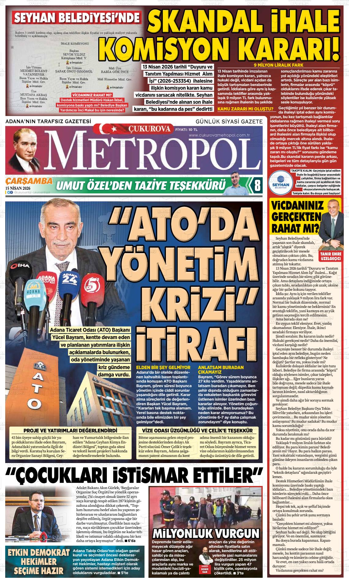 Adana Cukurovametropol 15.04.2026