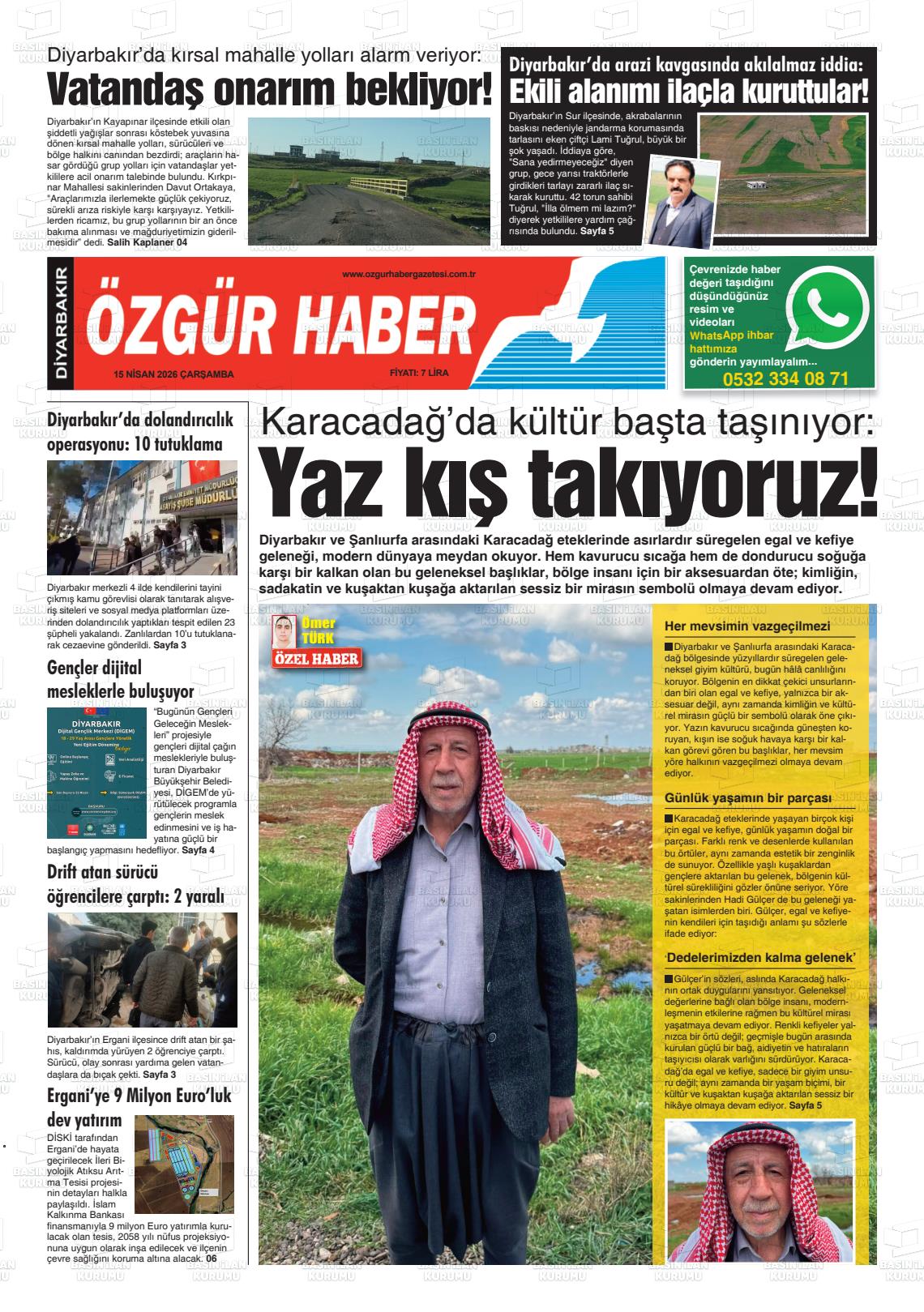 Diyarbakir Ozgurhaber 15.04.2026