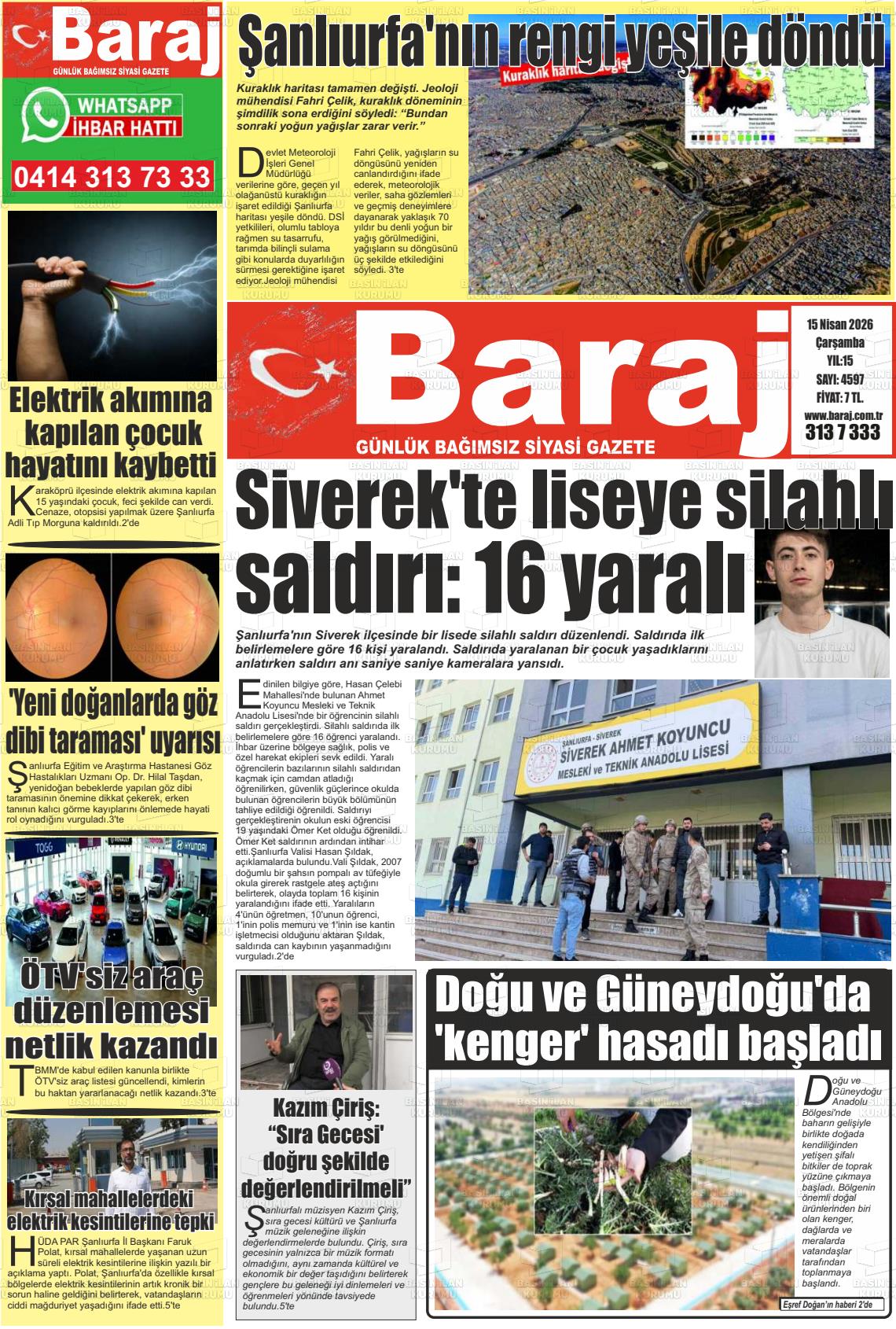 Sanliurfa Dundenbugunesafak 15.04.2026